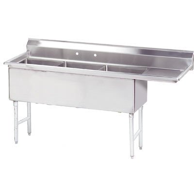 Stainless Steel Triple Bowl Kitchen Sink 68.5