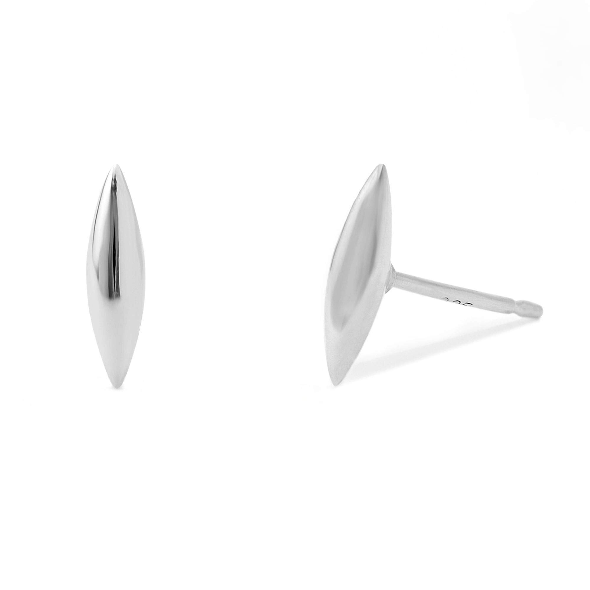Boma Jewelry Sterling Silver Elliptical Stud Earrings for Women - Hypoallergenic 925 Silver Minimalist Earrings for Everyday Wear, Gift Giving & Special Occasions