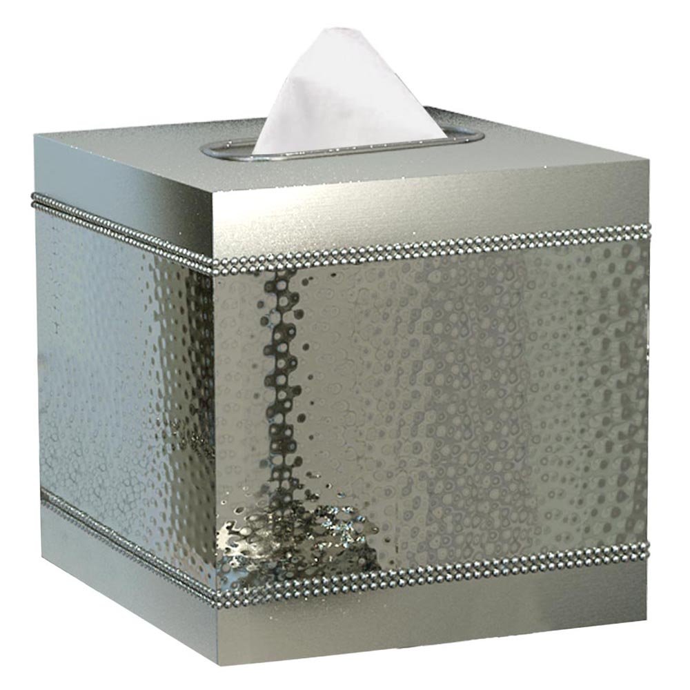 Premium Polished Stainless Steel Tissue Box Holder - Elegant Bathroom & Desk Organizer for Vanity, Office, and Home Decor | Durable & Stylish Storage Solution