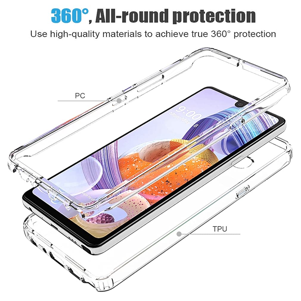 Clear Shockproof TPU Phone Case for LG Stylo 6 - Crystal Transparent Protective Cover with Bumper Design | Perfect for Women & Girls | Everyday Protection, School, Work & Travel