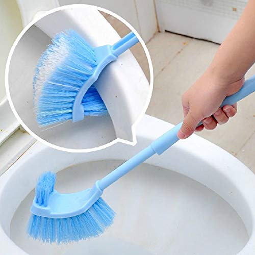 YSH Bathroom Accessories - Curved Handle Toilet Brush with No Dead Angle Cleaning, Random Color - Perfect for Deep Cleaning Toilets, Bathroom Hygiene and Household Sanitation
