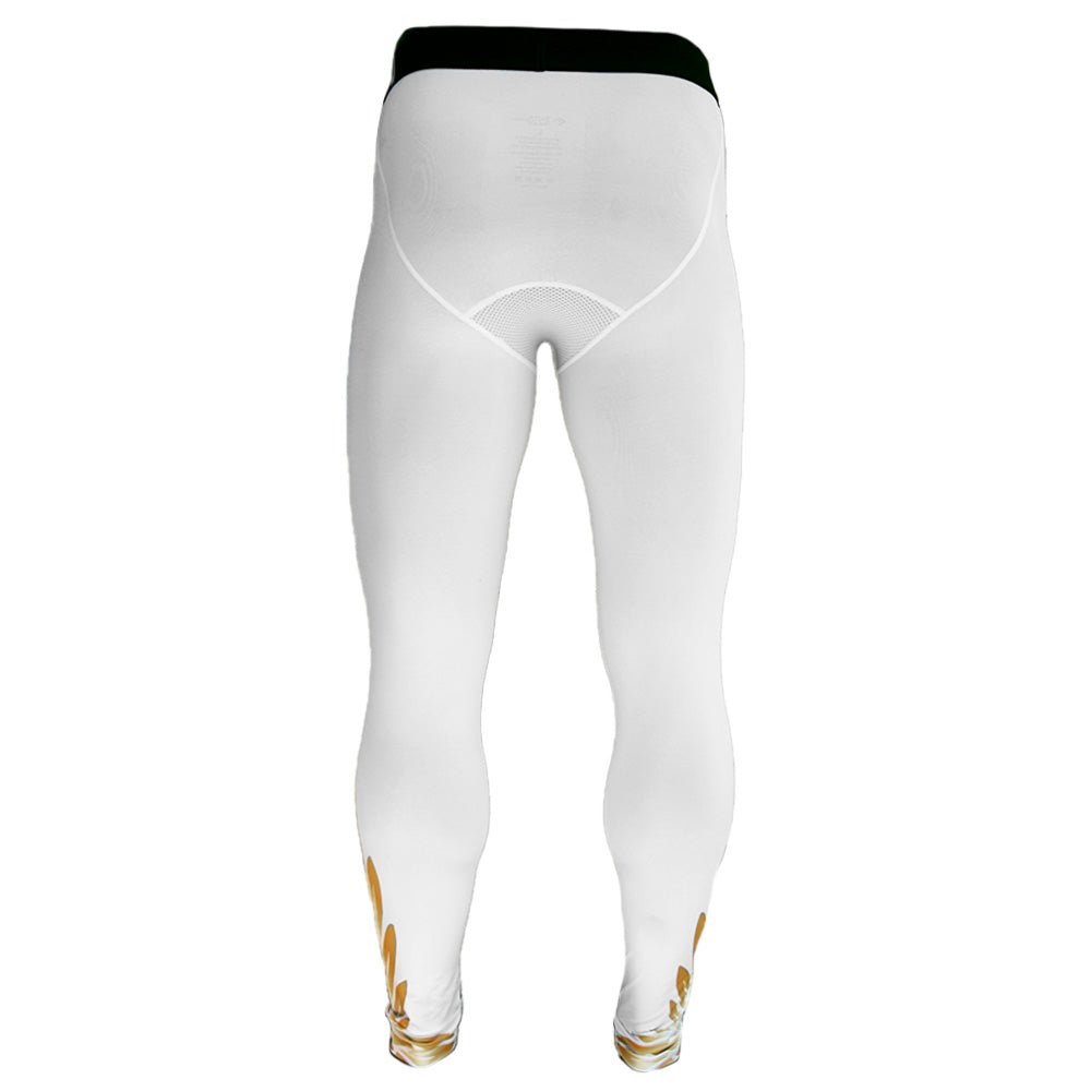 Gold Wing Compression Tights for Men & Women - High Performance Workout Leggings for Running, Yoga & Gym - Moisture Wicking & Muscle Support