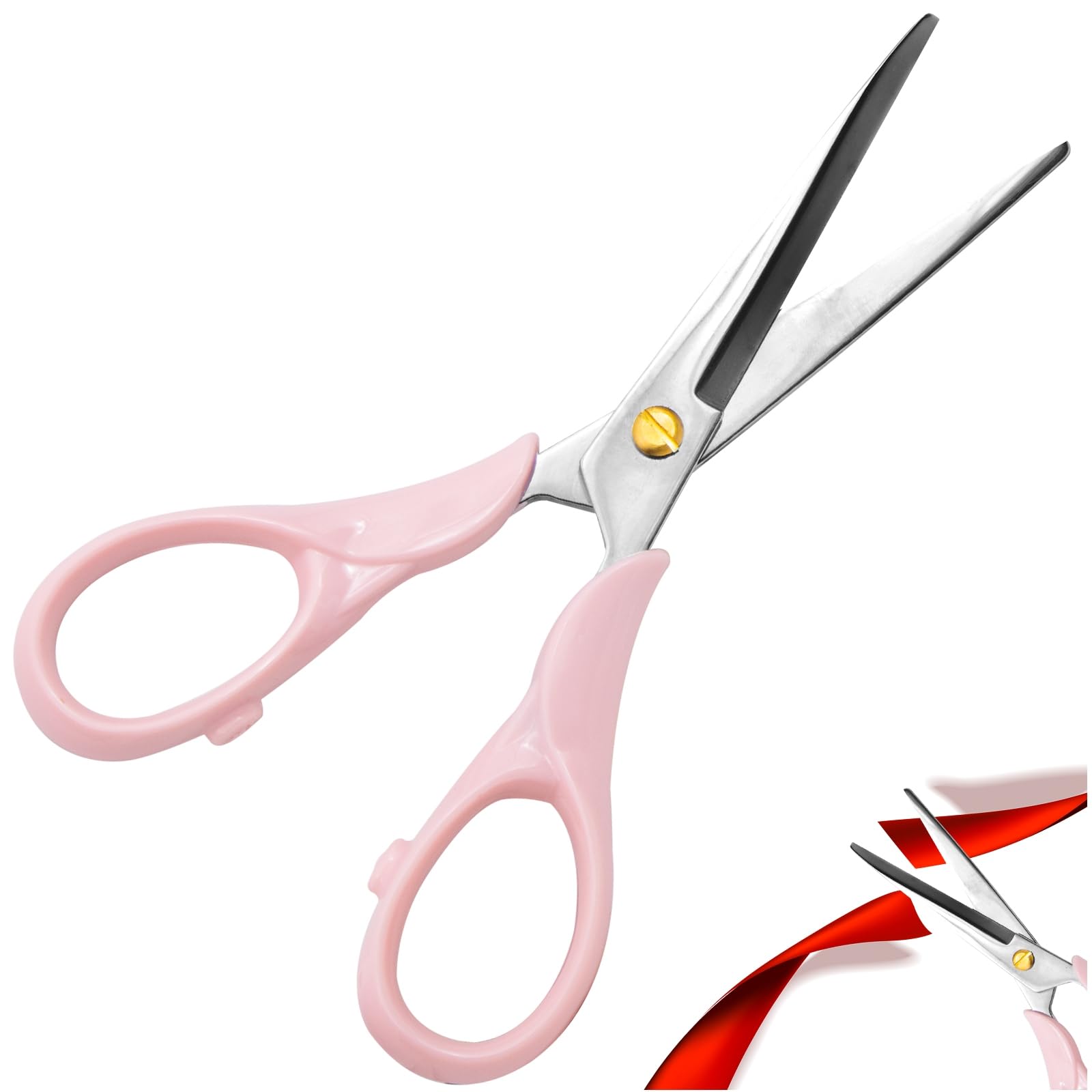 Multipurpose Pink Scissors - Stainless Steel Utility Scissors with Sharp Blades for Office, Home & School | Perfect for Crafting, Gift Wrapping & DIY Projects