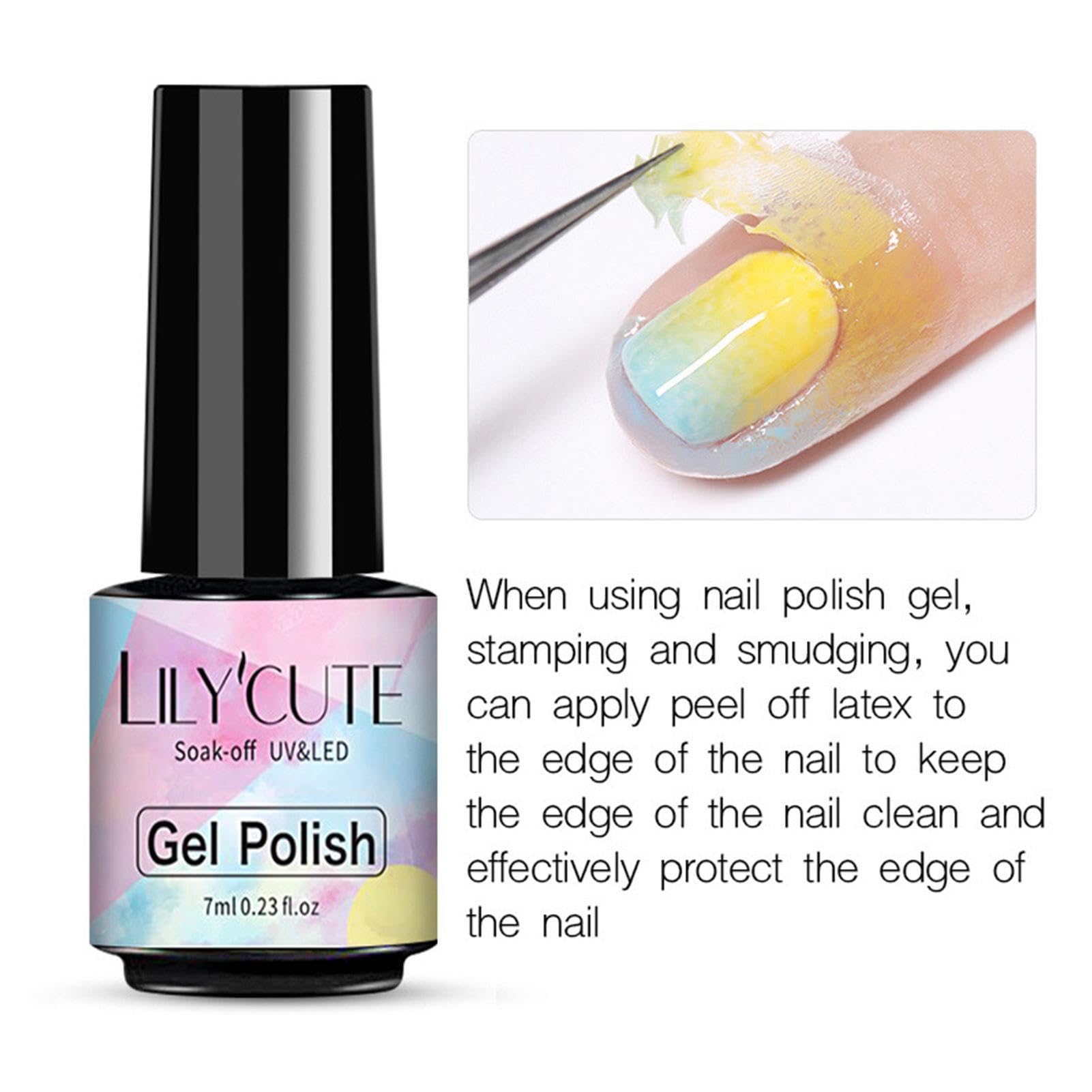 Peel Off Liquid Nail Polish Tape - 7ML Nail Polish Barrier & Cuticle Protector for Gel Nails | Easy Nail Art Protection, Manicure Helper | Perfect for Home Salon, DIY Nail Designs & Professional Use