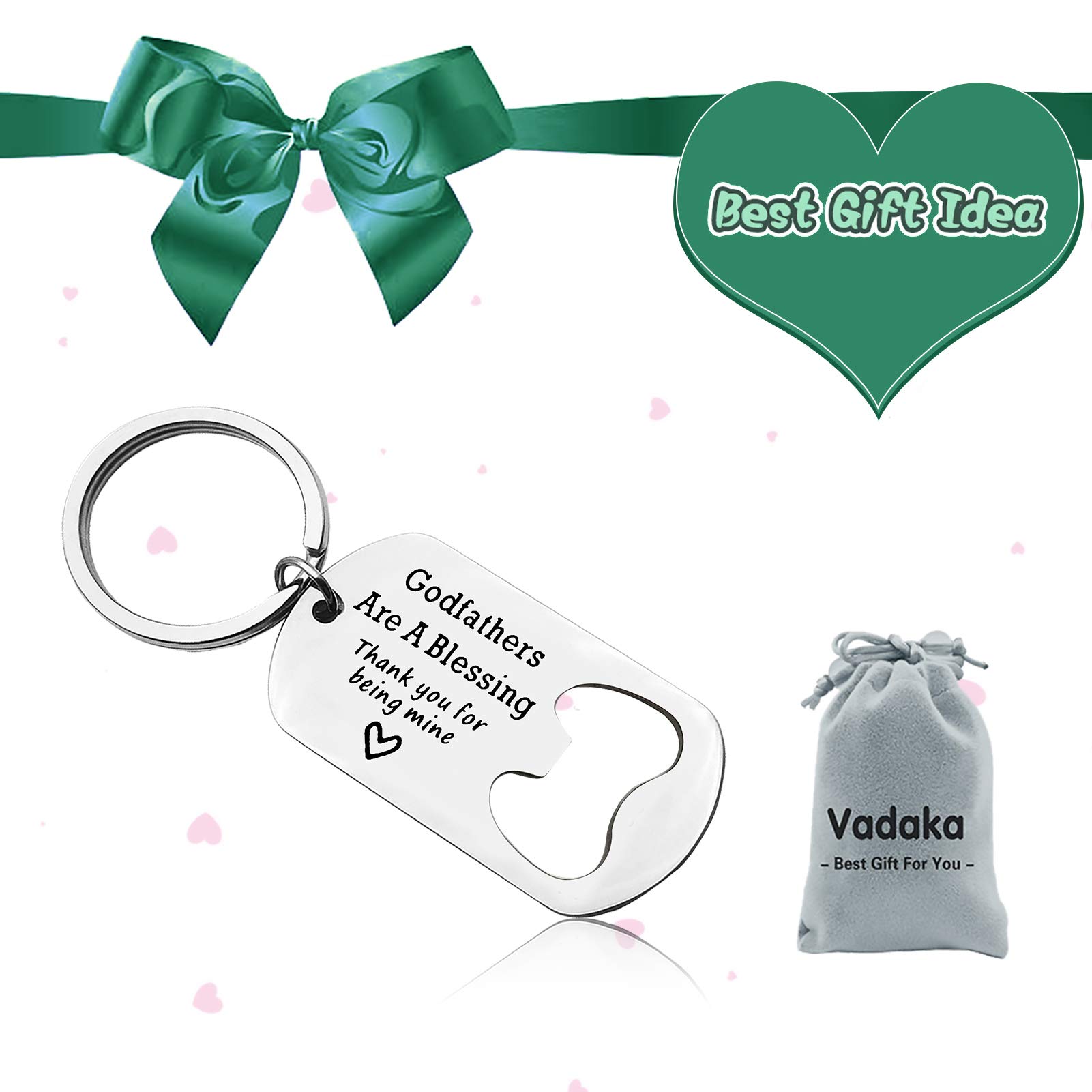 Godfather Keychain Jewelry - Engraved Bottle Opener Keychain for Father's Day, Baptism & Christening Gifts | Thoughtful Present from Goddaughter to Dad | Perfect Birthday, Thank You & Appreciation Gift for Men | Great for Daily Use, Keychains & Gifts for Special Occasions