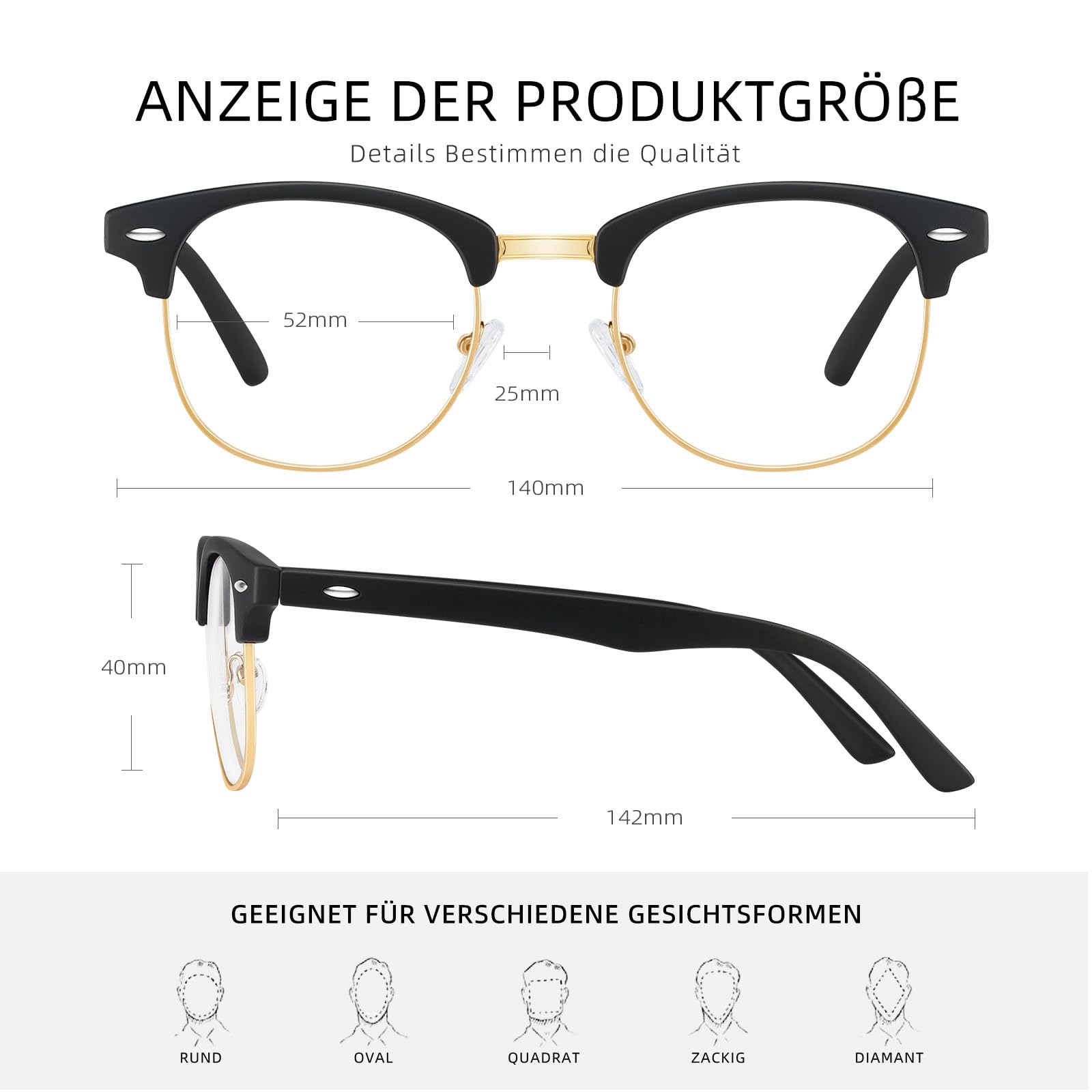 Occhsouo Blue Light Blocking Glasses for Men & Women - Anti Blue Light Computer Glasses, Screen Protector for TV Work Gaming & Reading - Reduce Eye Strain & Improve Sleep