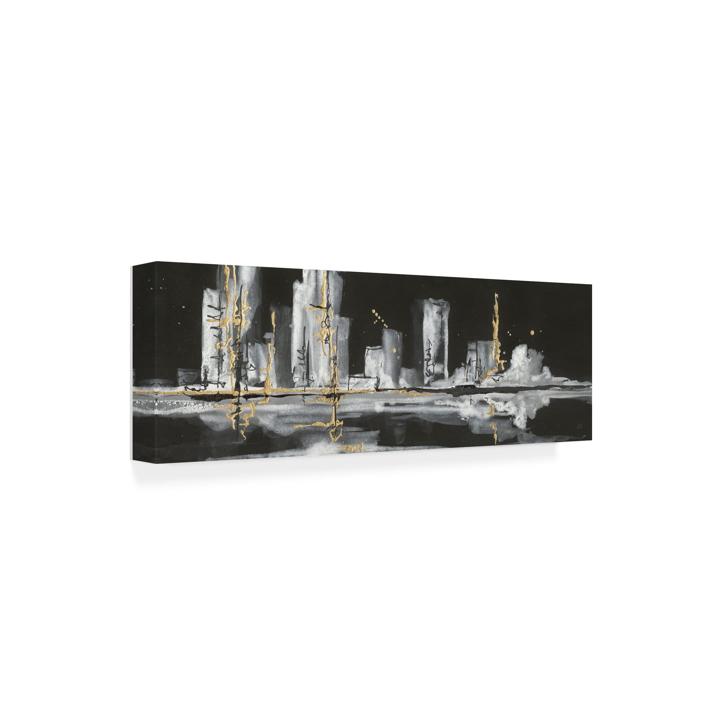 Chris Paschke Urban Gold V Canvas Art Print - Modern Abstract Wall Decor for Living Room, Bedroom & Office - Trademark Fine Art Collection