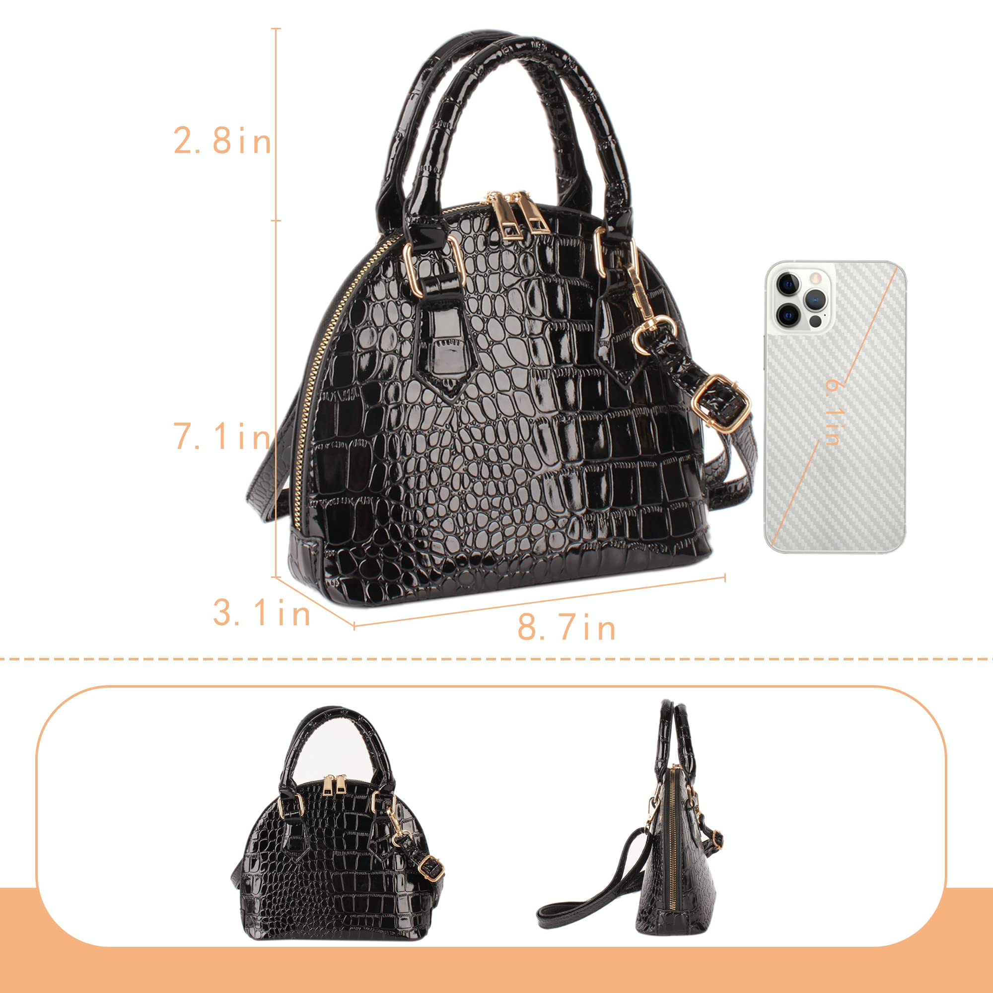 Women's Small Shell Leather Crossbody Bag - Stylish & Lightweight for Daily Use