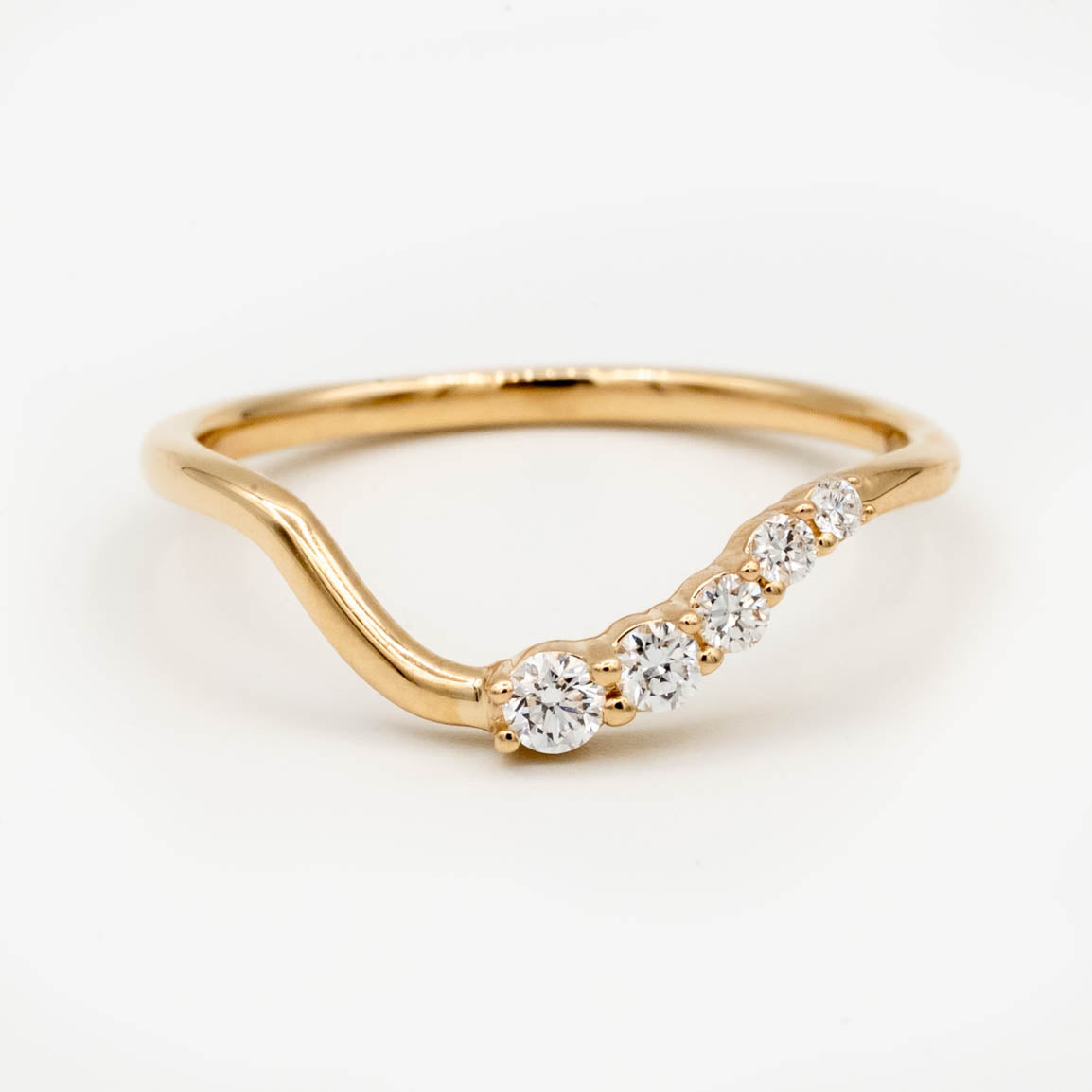 Crest Diamond Band Ring for Women - 14K White Gold Wedding Engagement Promise Ring - Perfect for Anniversaries, Proposals & Special Occasions