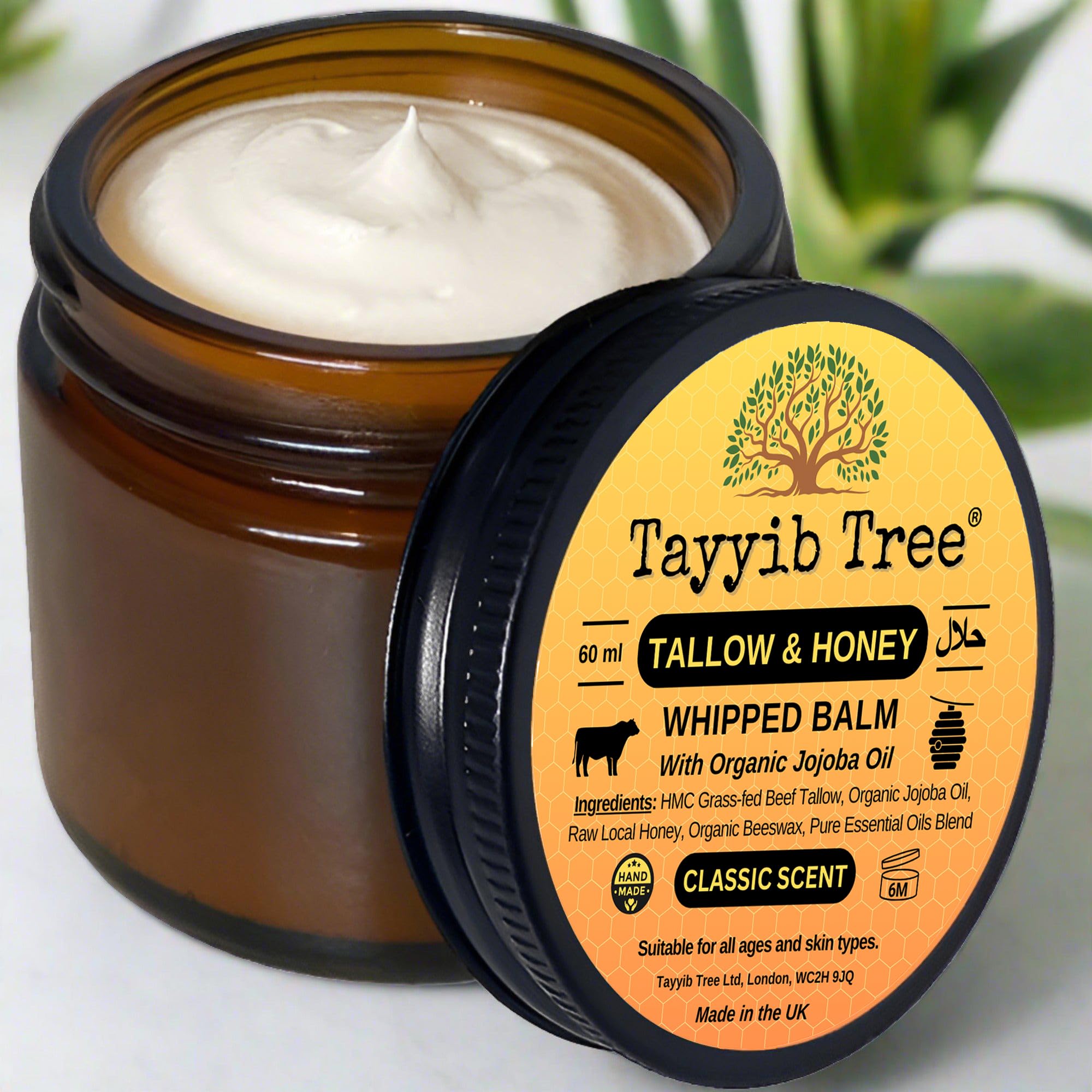 Grass-Fed Tallow & Honey Balm for Acne, Eczema & Dry Skin - 60ml - Perfect for Daily Skincare Routine