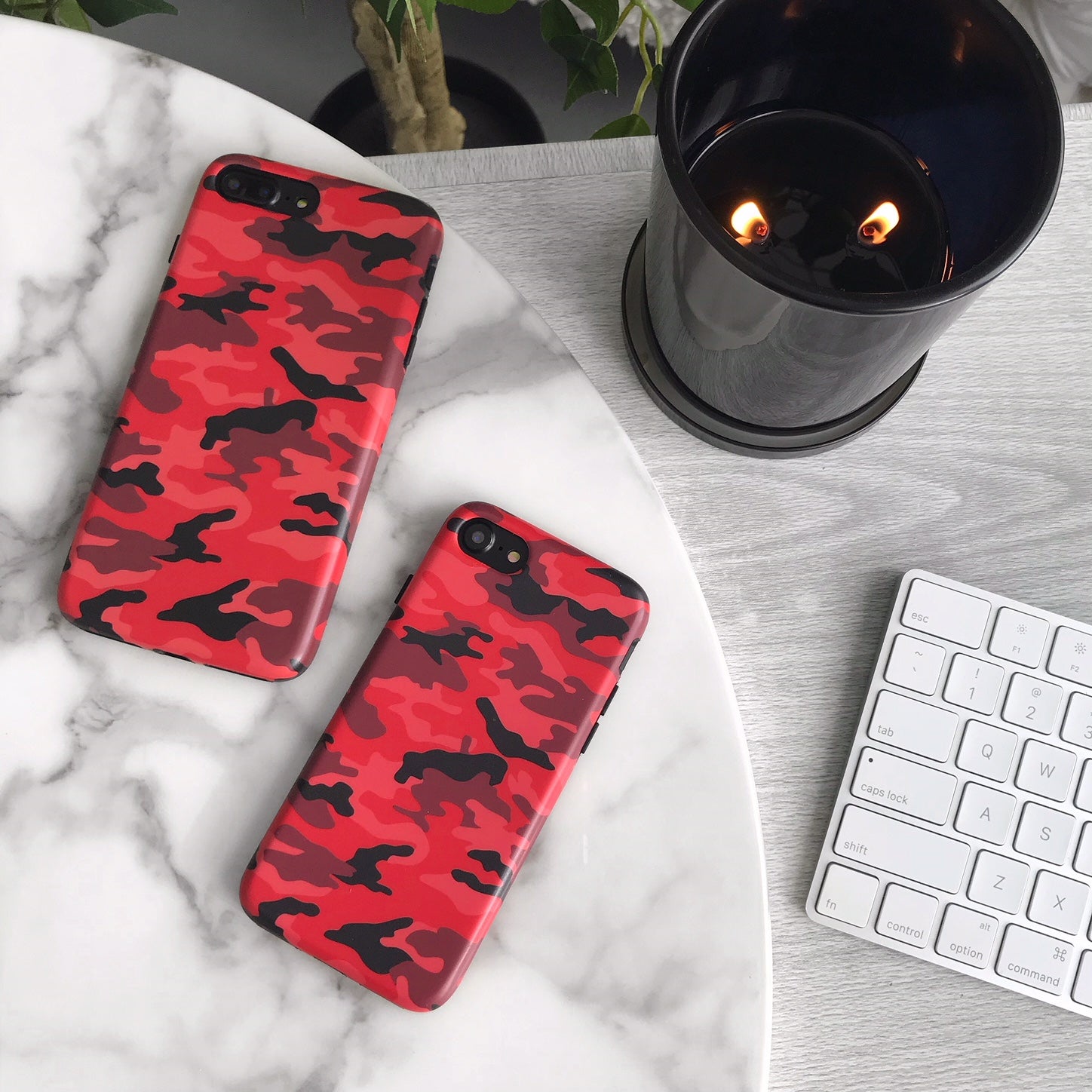 Red Camo iPhone Case - Durable Protective Cover for iPhone 12/13/14/15 - Military Style Camouflage Design - Perfect for Outdoor, Hunting, and Adventure Enthusiasts