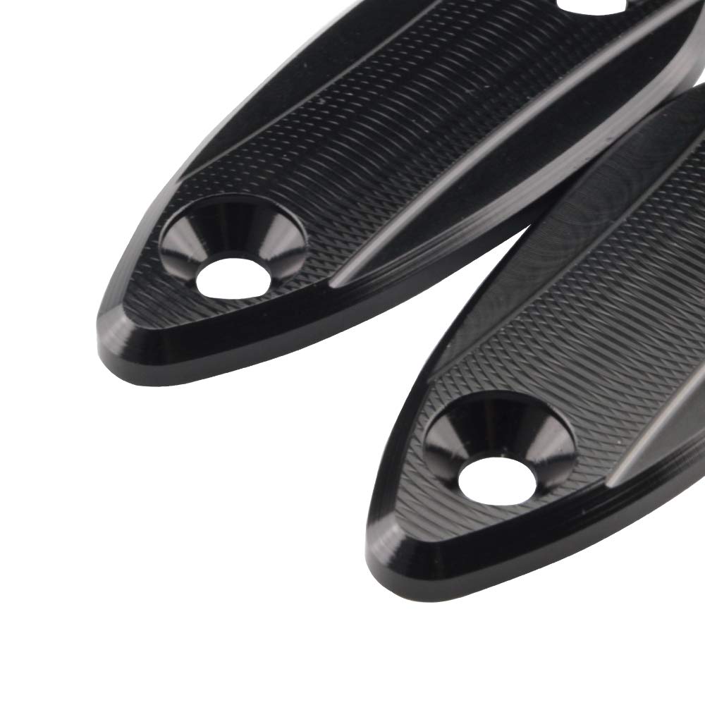 PRO-KODASKIN Motorcycle Rearview Mirror Block Off Plates - Compatible with Kawasaki ZX6R ZX-6R 2009-2015 - Black Mirror Delete Covers - Enhances Sport Bike Aesthetics for Racing or Street Riding