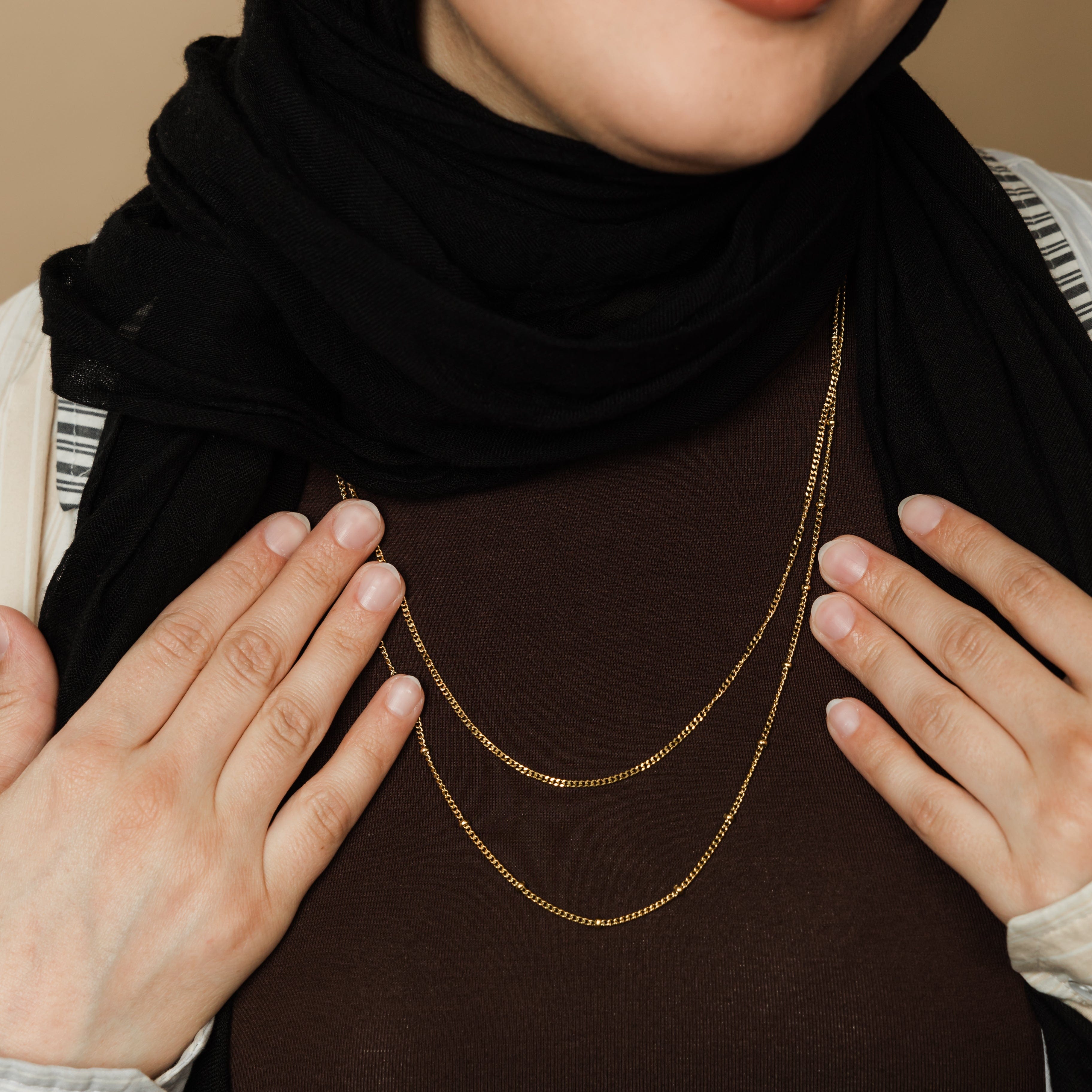 Dotted & Cuban Layering Necklace Set for Women - Trendy Gold Plated Jewelry for Layering, Stacking & Everyday Wear - Perfect for Office, Date Night & Special Occasions