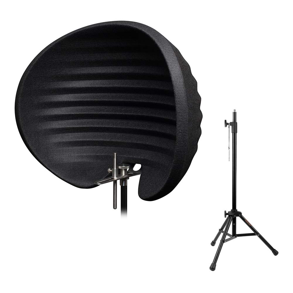 Aston Halo Portable Microphone Reflection Filter - Professional Studio Vocal Booth for Home Recording, Podcasting & Voice Overs (Black)