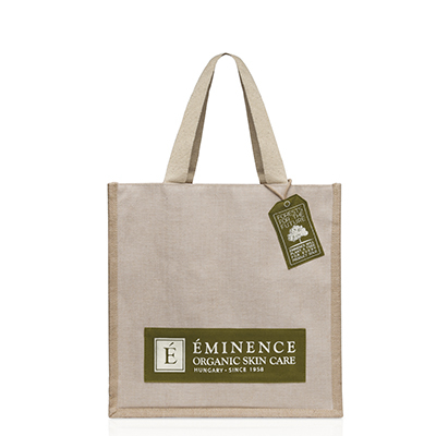 Eminence Organics Medium Jute Bag - Eco-Friendly Reusable Shopping Tote for Groceries, Beach, and Farmers Market