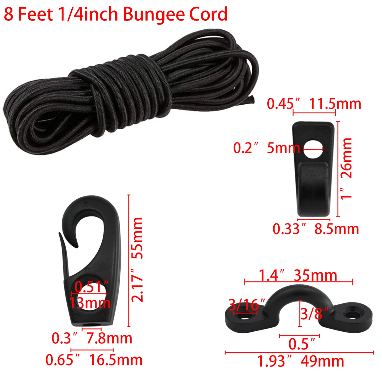ISURE MARINE Kayak Deck Rigging Kit - Heavy Duty Boating Accessories for Kayak, Canoe & Small Boats | Perfect for Fishing, Camping & Water Sports