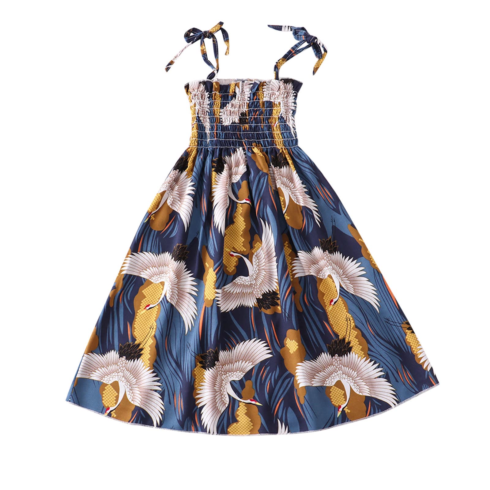 **Bohemian Floral Toddler Girls Pageant Gown - Sleeveless Beach Princess Dress with Straps for Kids | Perfect for Beach Parties, Pageants & Special Occasions**