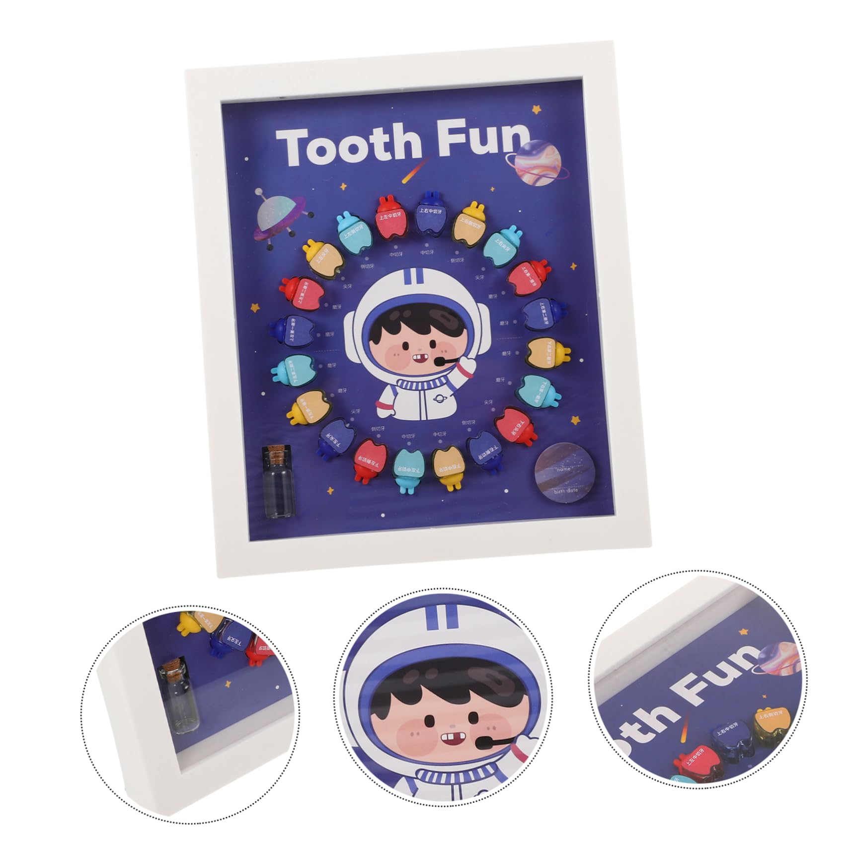 Hohopeti Kids Tooth Keepsake Box - First Tooth Organizer for Baby Teeth Storage, Durable Plastic Baby Tooth Holder - Perfect for Nursery, Baby Shower Gifts & Memory Preservation