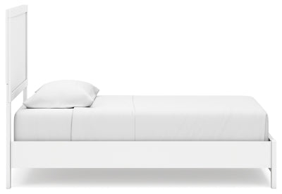 Binterglen Full Panel Bed - Queen Size, Solid Wood Frame with Upholstered Headboard, Modern Platform Bed for Bedroom - Perfect for Master Bedroom, Guest Room, or Apartment