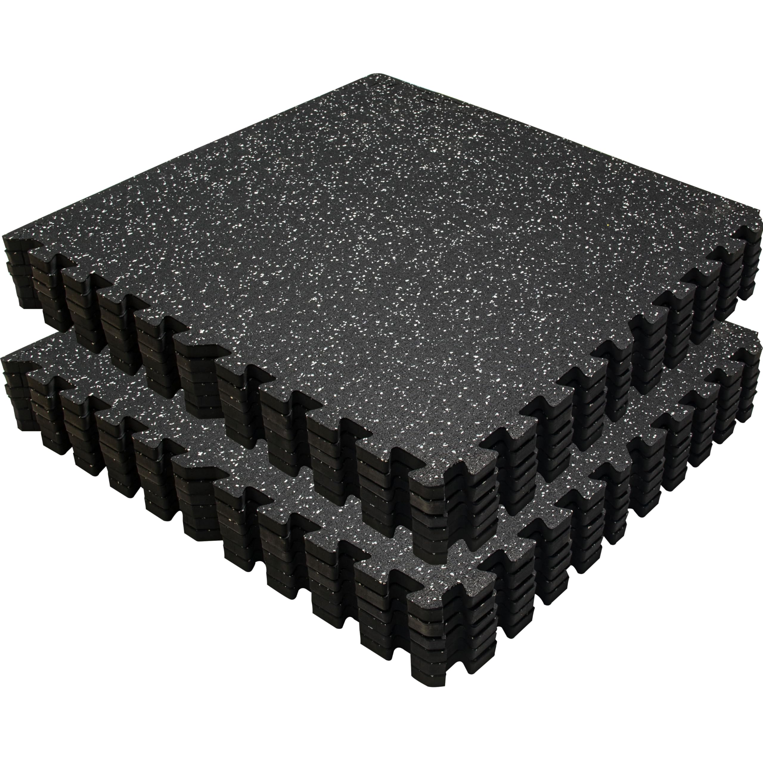 0.79 Inch Thick 12-Piece EVA Foam Interlocking Gym Floor Mats (48 SQ FT) - Non-Slip Rubber Exercise Mat for Home Workouts, Yoga, Weight Training & Fitness Equipment Protection
