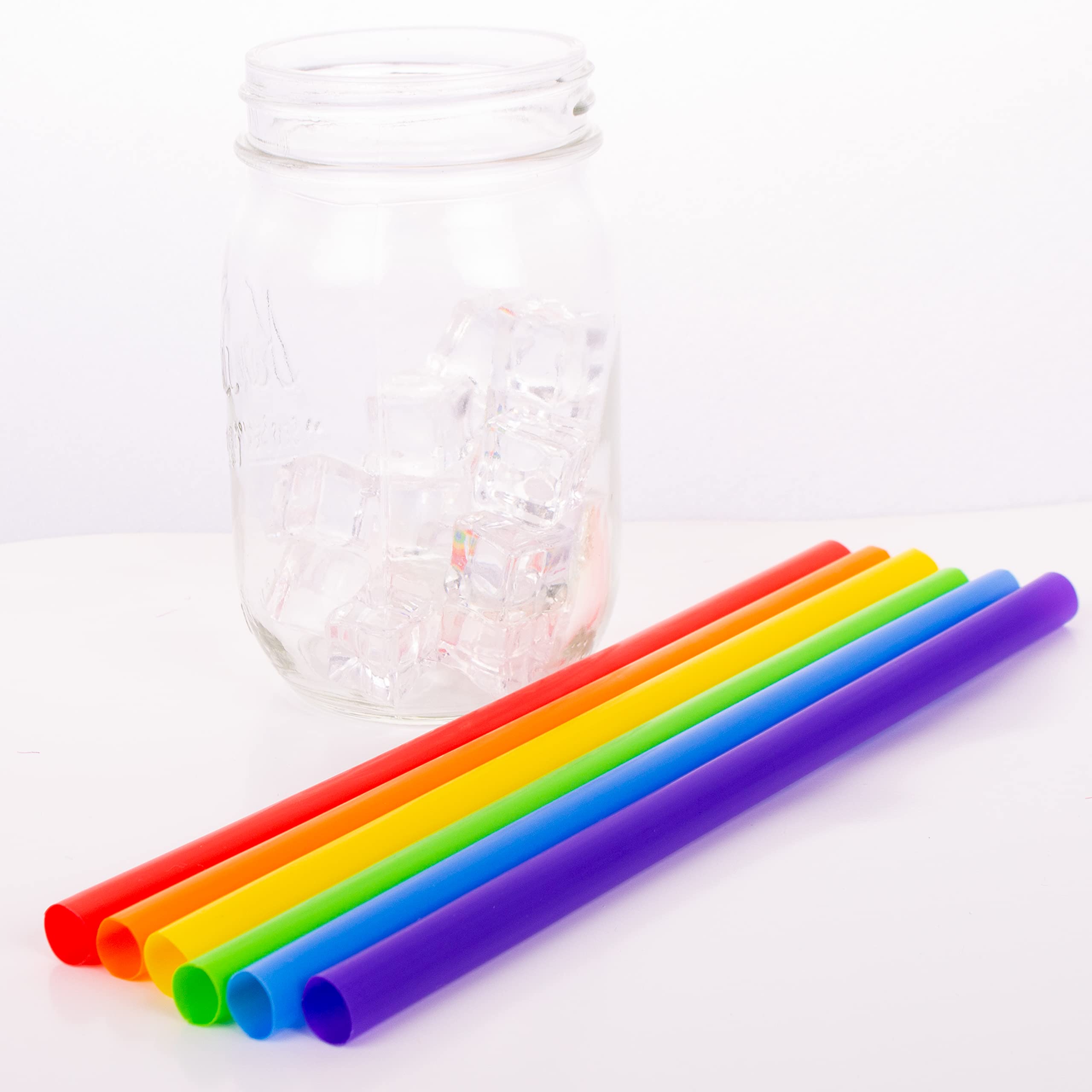 Colorful Jumbo Smoothie Drinking Straws - 25 Pack | Reusable & BPA-Free | Perfect for Smoothies, Milkshakes, and Party Drinks