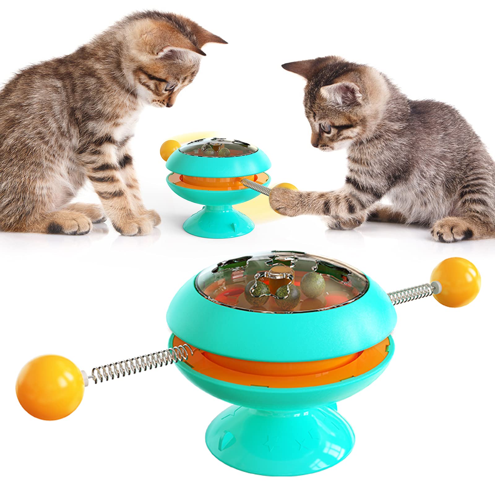 Interactive Cat Windmill Toy - Spinning Puzzle Game for Cats, Whirling Turntable Play Toy for Pet Training & Entertainment - Perfect for Indoor Play, Exercise & Mental Stimulation