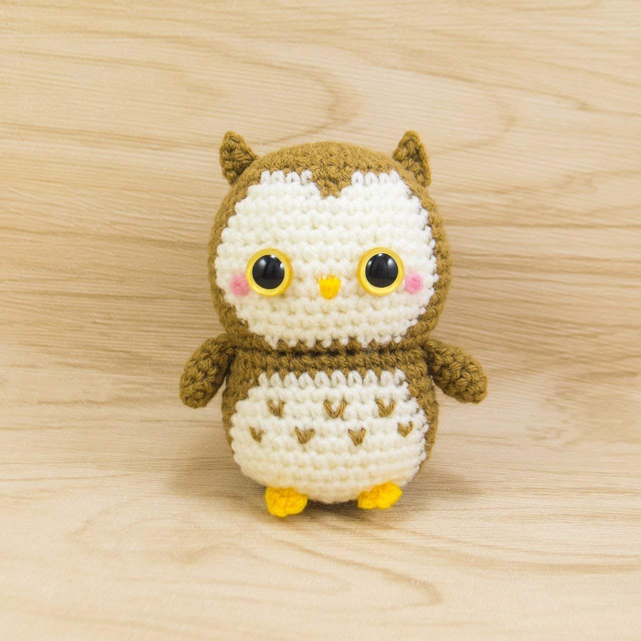 Handmade Crochet Owl Plush Toy - Cute Stuffed Animal with Detachable Keychain for Kids, Nursery Decor & Unique Gift Idea | Perfect for Baby Showers, Birthday Presents and Home Decoration