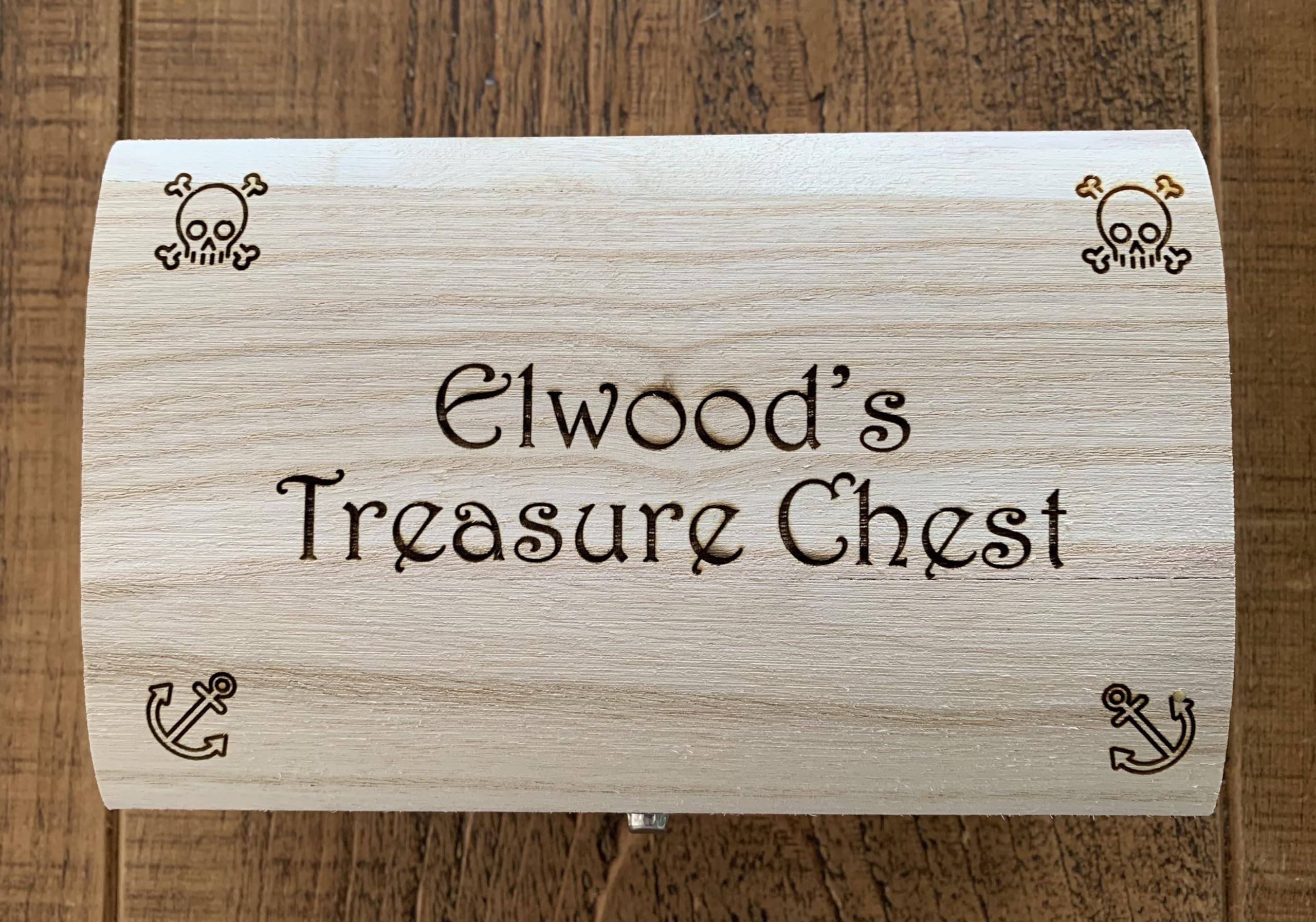 Personalized Wooden Keepsake Box - Pirate Treasure Chest Gift for Kids, Jewelry & Collectibles Storage - Perfect for Birthday Gifts, Memory Box for Children's Room Decor