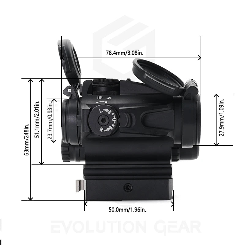 EVOLUTION GEAR Tactical M5b RDS Red Dot Sight Reflex Scope with LRP, BCM & LEAP QD Mount - Full Markings for Hunting, Airsoft & Tactical Shooting | Perfect for Outdoor Adventures, Range Training & Competitive Shooting