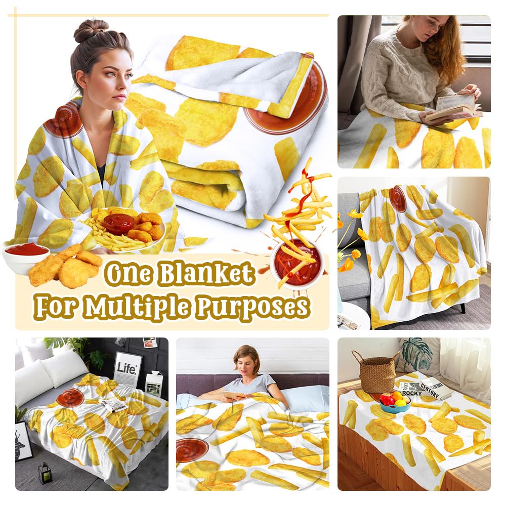 Super Soft Chicken Nuggets & French Fries Blanket - 80