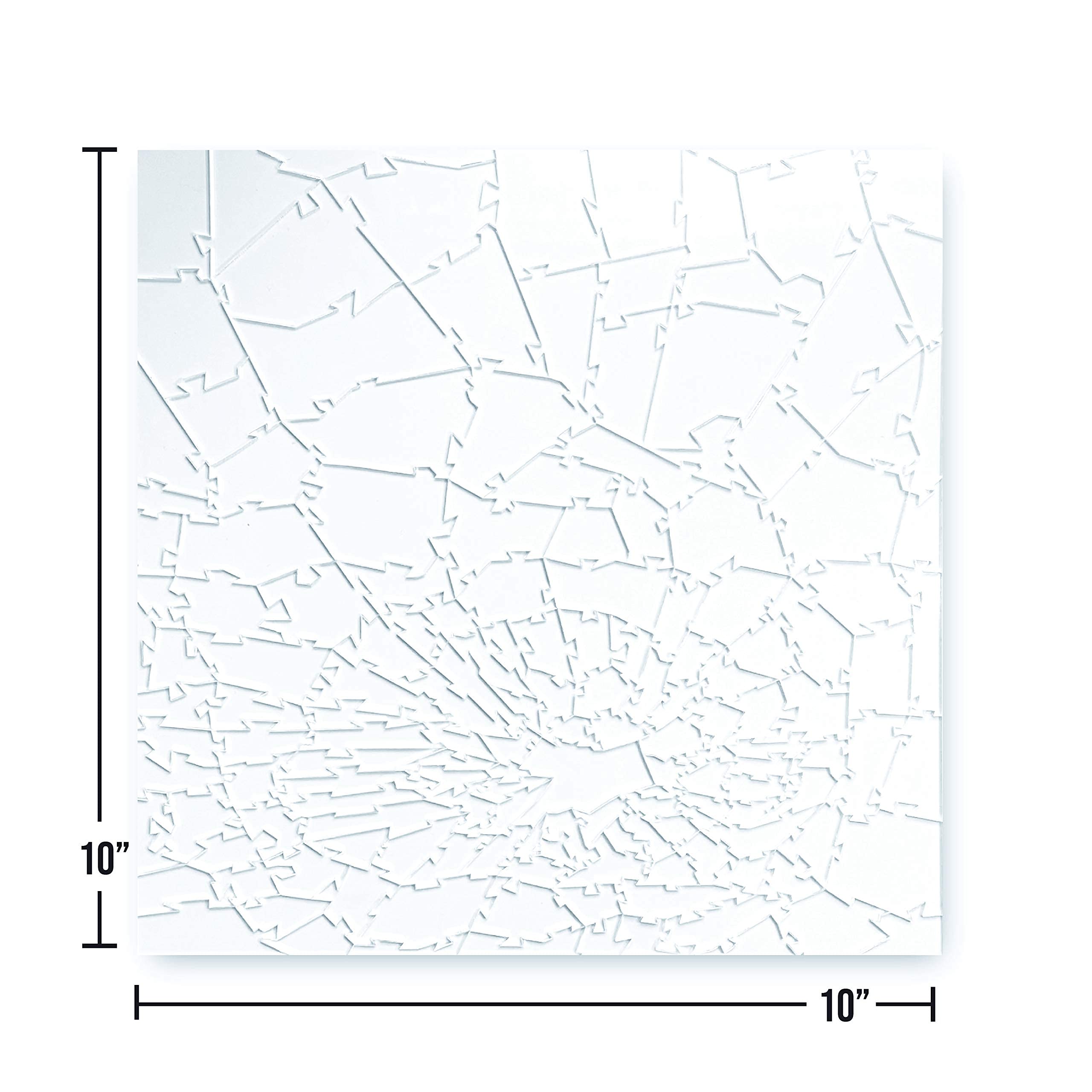 Broken Glass Puzzle - 161 Piece Clear Jigsaw Puzzle for Adults - Challenging & Fun Impossible Puzzle (10x10 Inches) - Perfect for Brain Teasers, Family Game Night & Stress Relief
