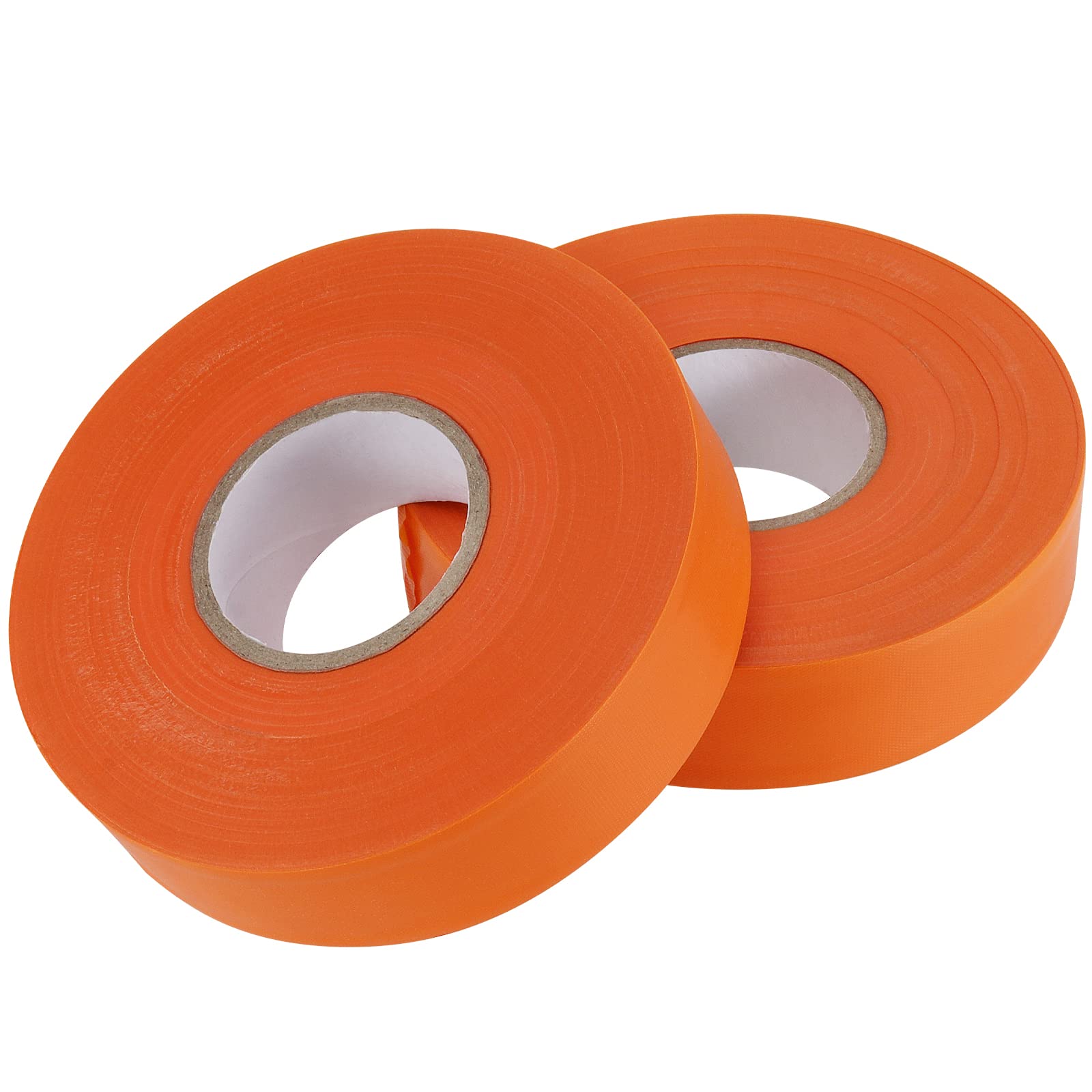 MOUYAT 10 Rolls Orange Flagging Tape - 3280 Feet x 1 Inch Fluorescent High Visibility Non-Adhesive Survey Marking Tape for Hazardous Areas, Workplace Safety & Boundary Identification - Perfect for Construction Sites, Utility Work & Outdoor Surveying