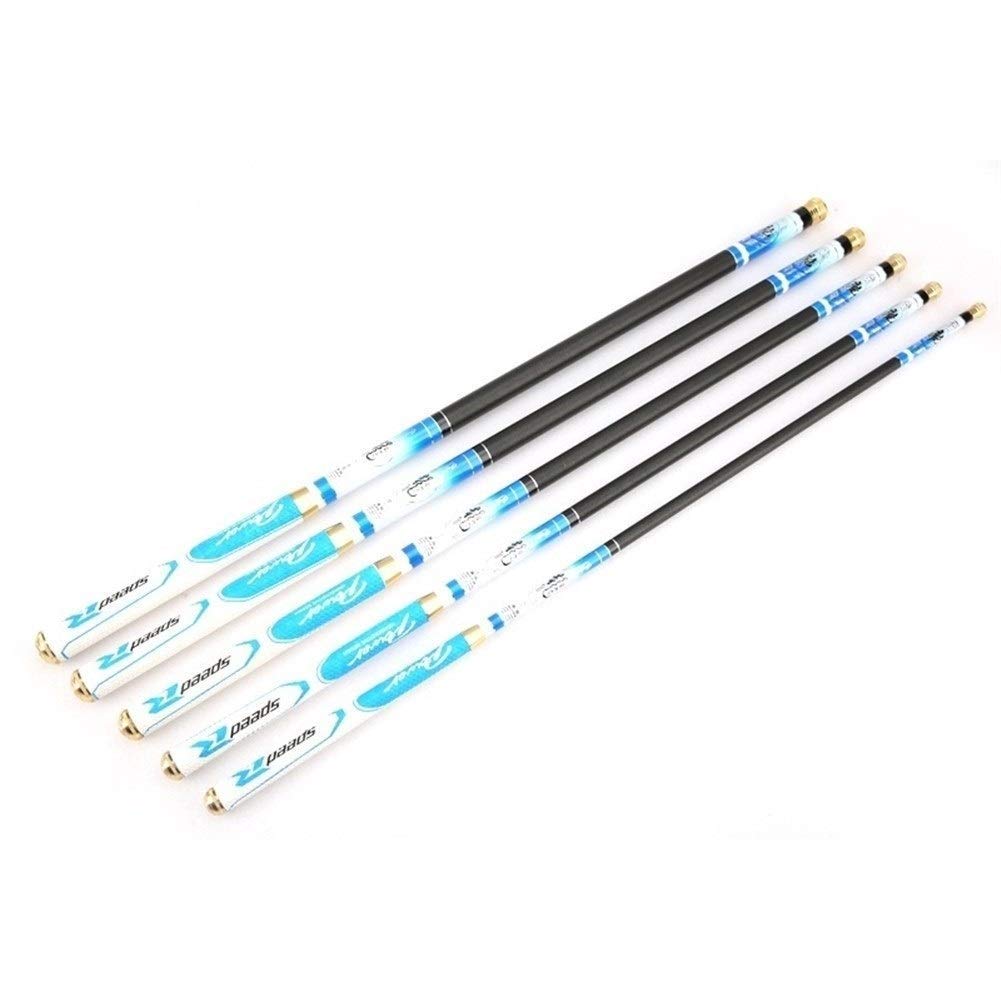Telescopic Fishing Rod - Super Light Carbon Fiber Hand Pole (3.6m/4.5m/5.4m/6.3m/7.2m) - Black 6.3m | Perfect for Freshwater, Saltwater & Travel Fishing | Durable & Portable for Outdoor Adventures