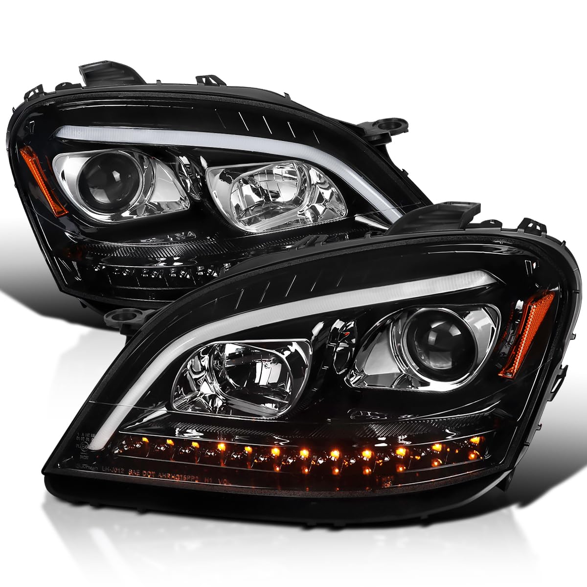 Spec-D Black LED Projector Headlights for 2006-2008 Mercedes ML-Class - Upgrade Your Ride