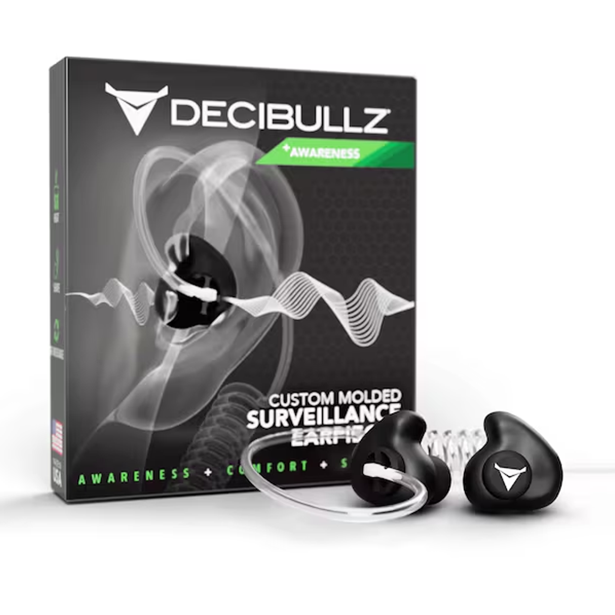 Motorola RTL RDO AWA BLK Custom Moldable Surveillance Earpiece Adapter - Secure & Discreet Communication for Law Enforcement & Security Professionals - Perfect for Covert Operations & Tactical Missions