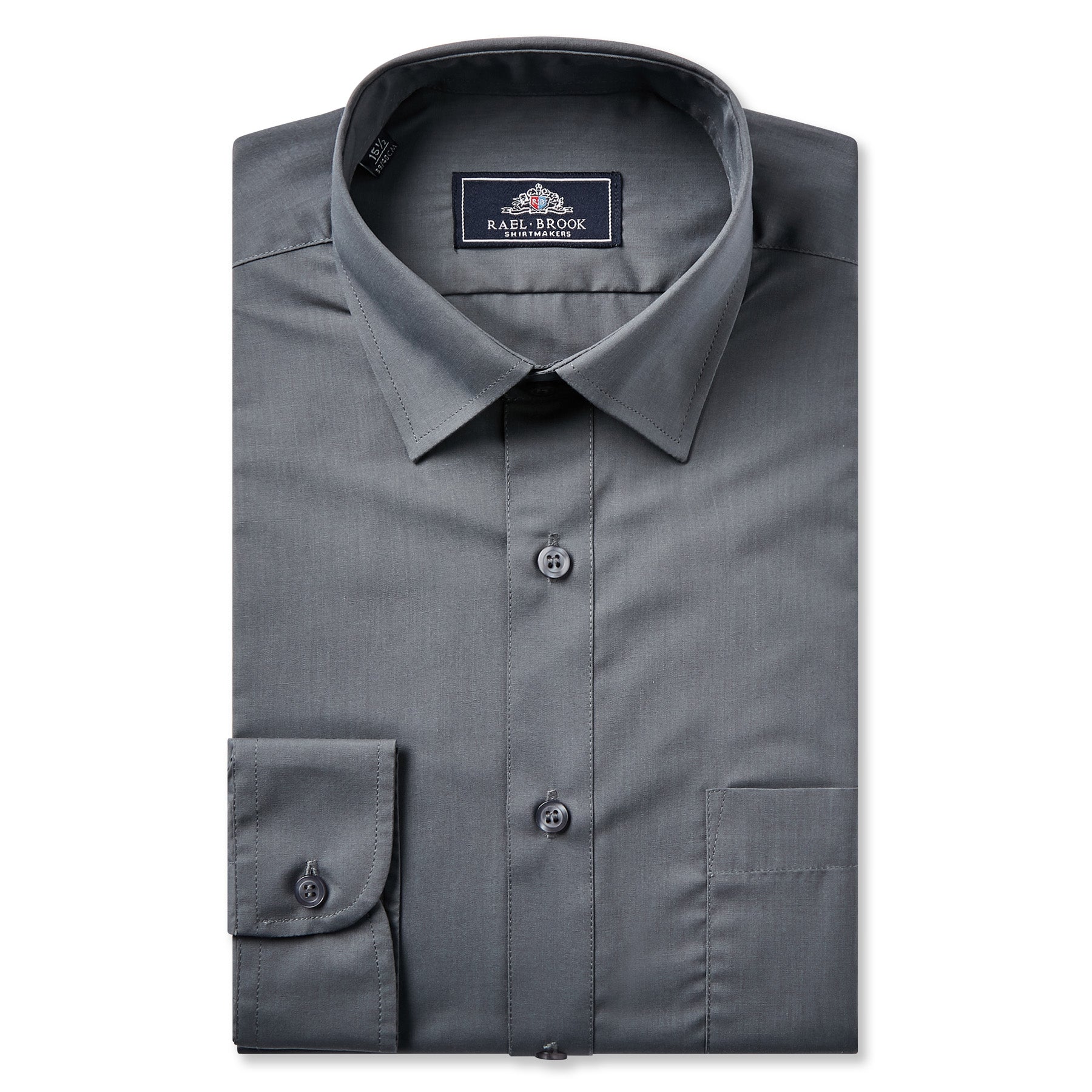 Boys Grey Standard Collar Shirt - Classic Casual Button Down for School & Play | Comfortable Cotton Dress Shirt for Kids