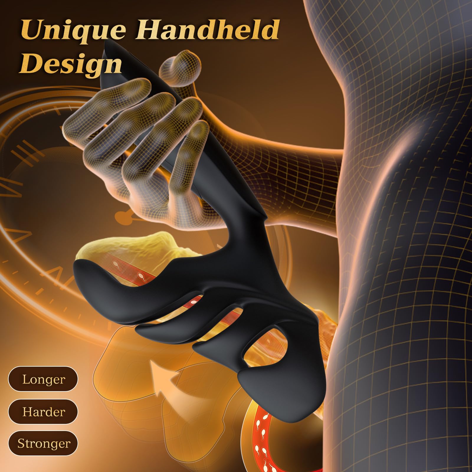 Premium Male Sex Toys - 10-Speed Vibrating Penis Trainer & Extender for Endurance & Pleasure | Handheld Male Masturbator for Solo Play & Couples Fun | Adult Toys for Men's Sexual Wellness & Performance Enhancement