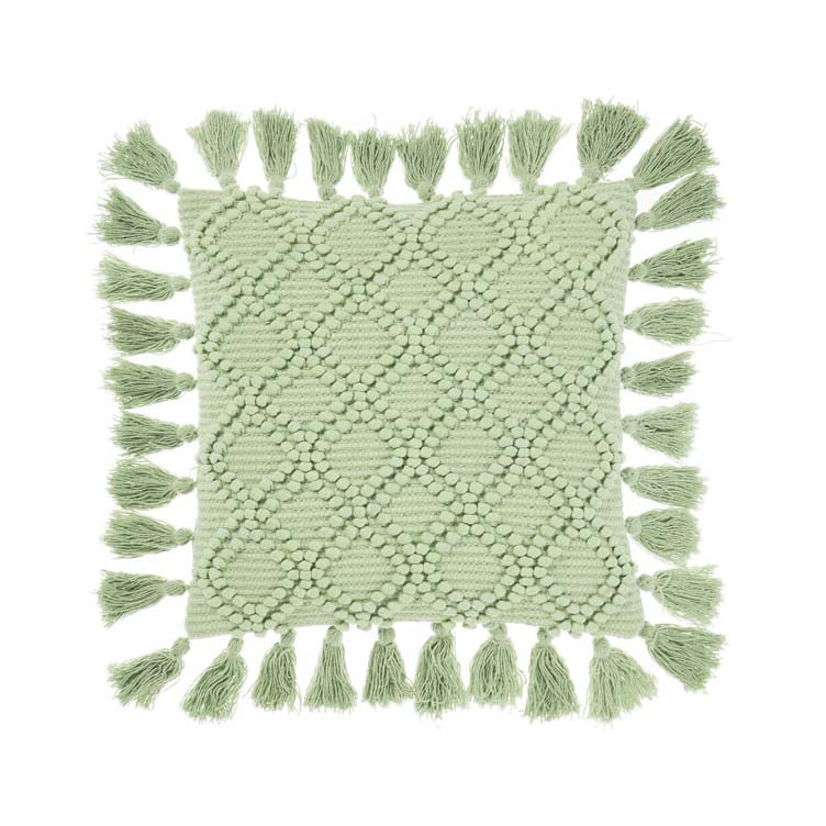 Circlet Mint Square Filled Cushion - Decorative Throw Pillow for Sofa, Bed & Home Decor - Perfect for Living Room, Bedroom & Nursery