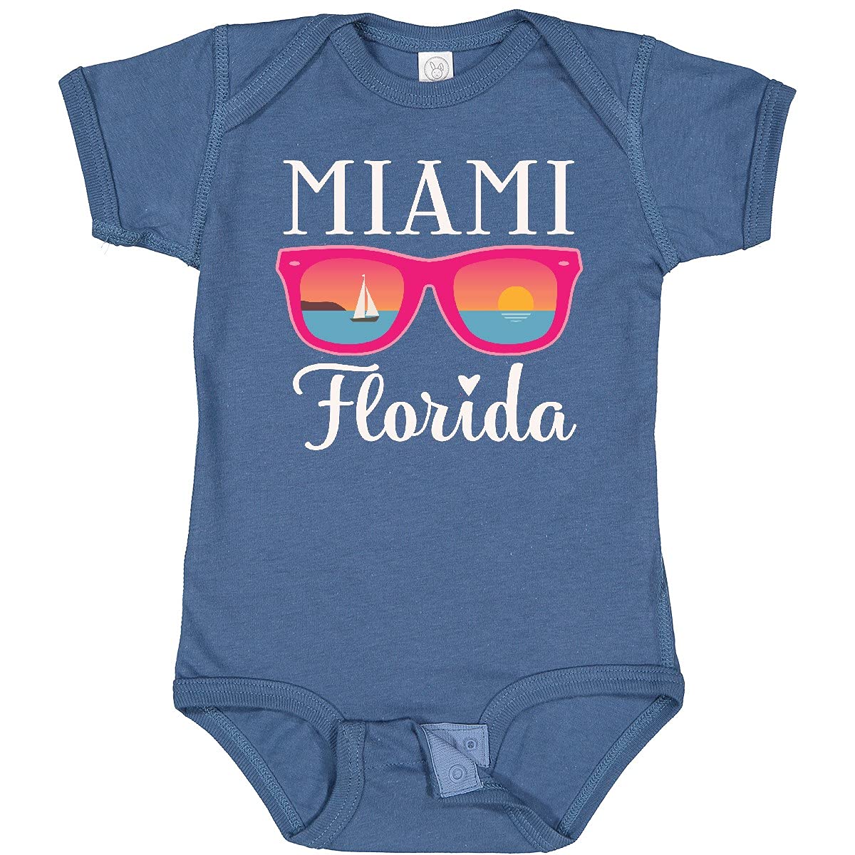 Inktastic Miami Florida Vacation Beach Trip Baby Bodysuit - Cute Florida Souvenir Outfit for Infants & Toddlers - Perfect for Beach Trips, Family Vacations & Photo Shoots