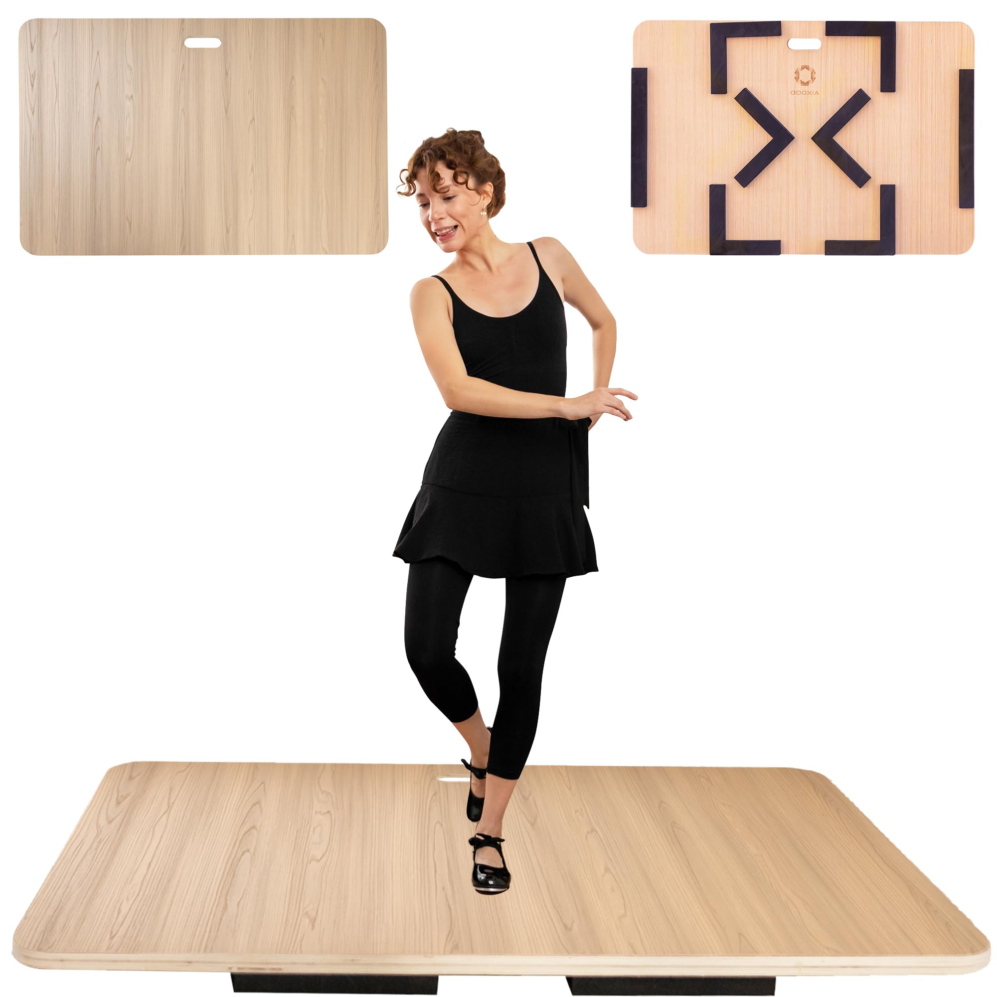 ODOXIA Portable Tap Board for Tap Dancing - Cushioned Practice Dance Floor Mat for Home, Studio, Gym & Outdoor Use | Tap Dance Floor for Any Surface | Professional & Beginner Tap Dance Training