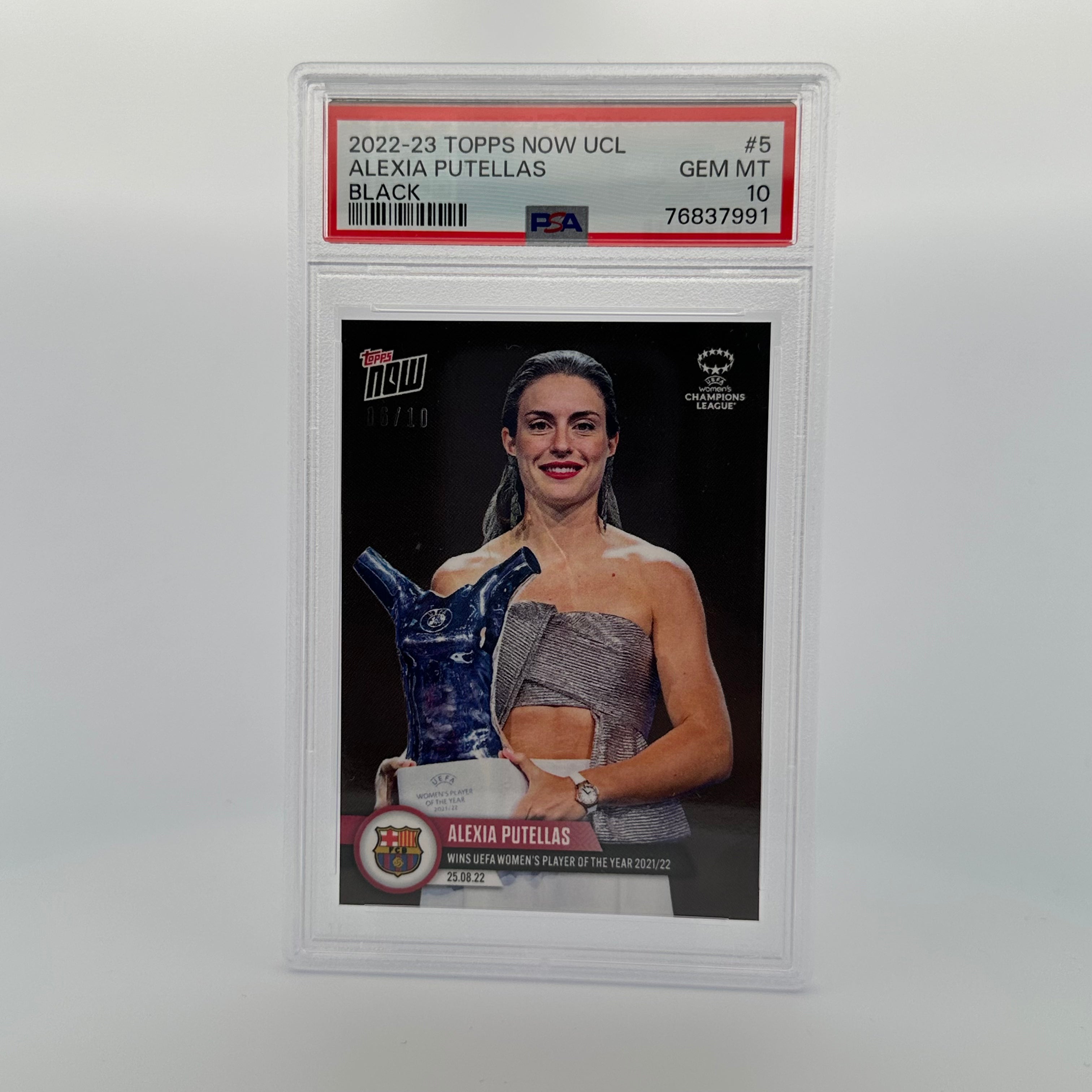 PSA 10 Graded 2006/10 Alexia Putellas #5 UEFA Champions League Black Soccer Card - Perfect for Collectors, Investors & Soccer Fans