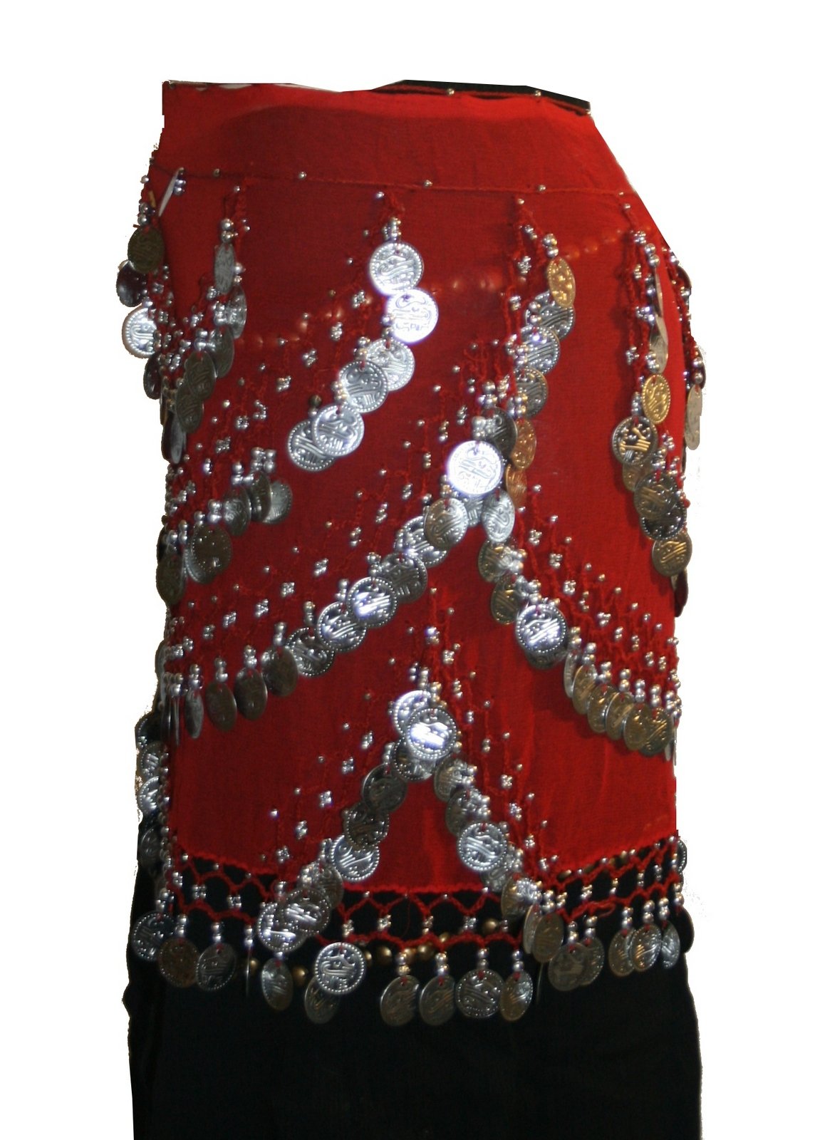 Agan Traders Women's 2025 Spring Belly Dance Hip Scarf with Gold & Silver Coins - Zumba, Gypsy Dance, and Fitness Accessory for Women - Perfect for Dance Performances, Workouts, and Costume Parties