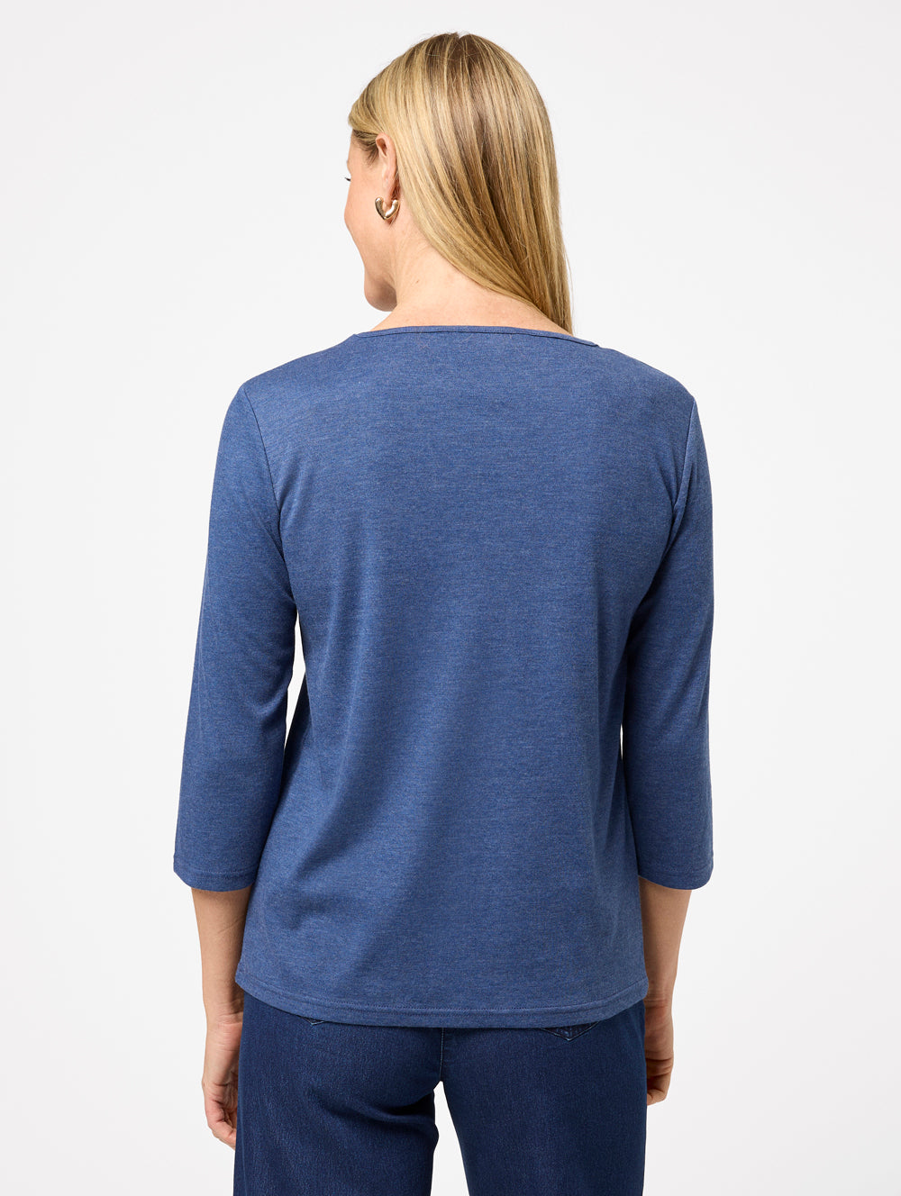 Winterlock 3/4 Sleeve Women's Tops - Soft Stretch Casual Blouse for Fall & Winter - Perfect for Office, Date Night & Everyday Wear