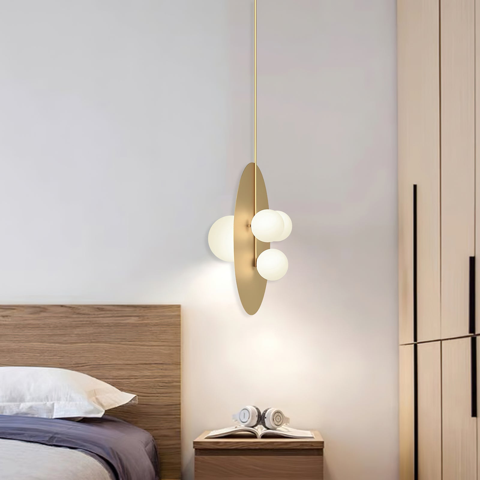 Modern Alta Pendant Light - Sleek Hanging Fixture for Dining Room, Kitchen Island & Bedroom - Energy Efficient LED Ceiling Light with Adjustable Height
