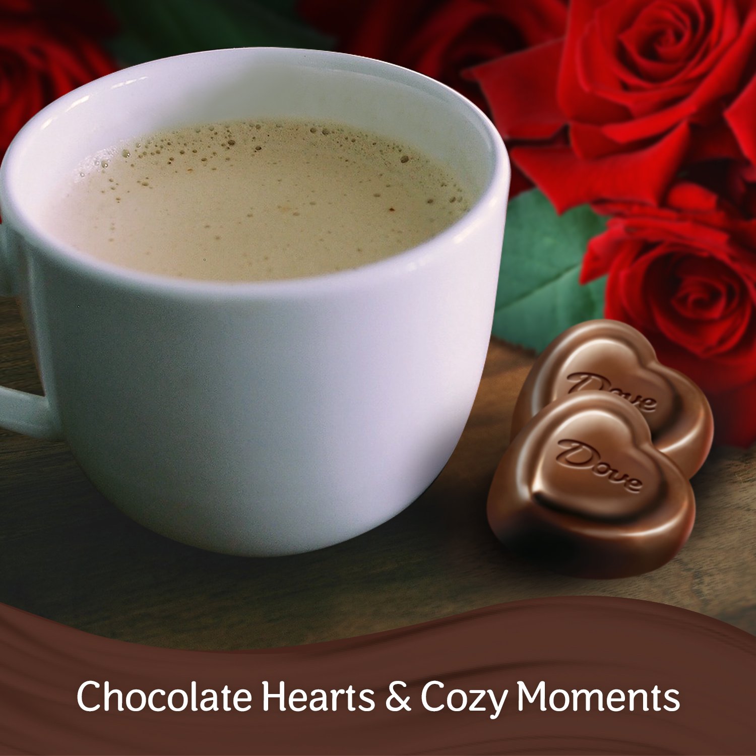 DOVE PROMISES Valentine's Day Milk Chocolate Candy Hearts - 8.87oz (Pack of 4) | Romantic Gifts for Couples, Sweet Treats for Date Night & Anniversary Celebrations