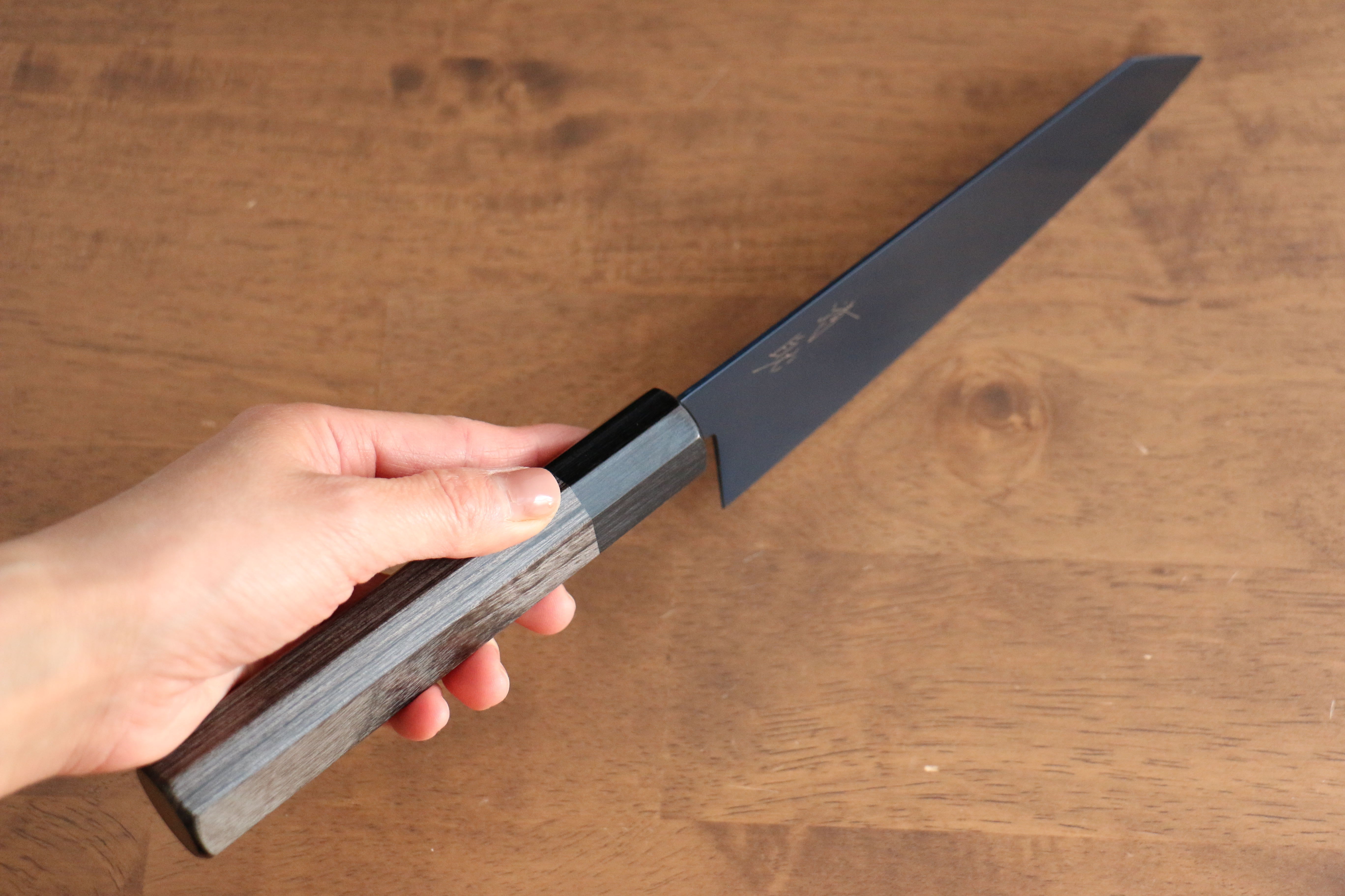 Premium Seisuke SK 85 Kiritsuke Santoku Knife 180mm - Ion Plated Blade with Gray Pakka Wood Handle - Japanese Kitchen Knife for Slicing, Dicing & Precision Cutting - Ideal for Home Chefs & Professional Kitchens
