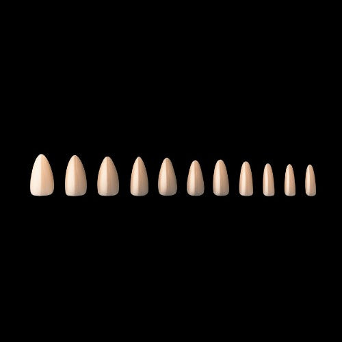 Apres Gel X Neutrals Alex Natural Tips 150pc - Short Stiletto Nail Extensions for Professional Salon & DIY Manicure | Perfect for Weddings, Parties & Special Occasions