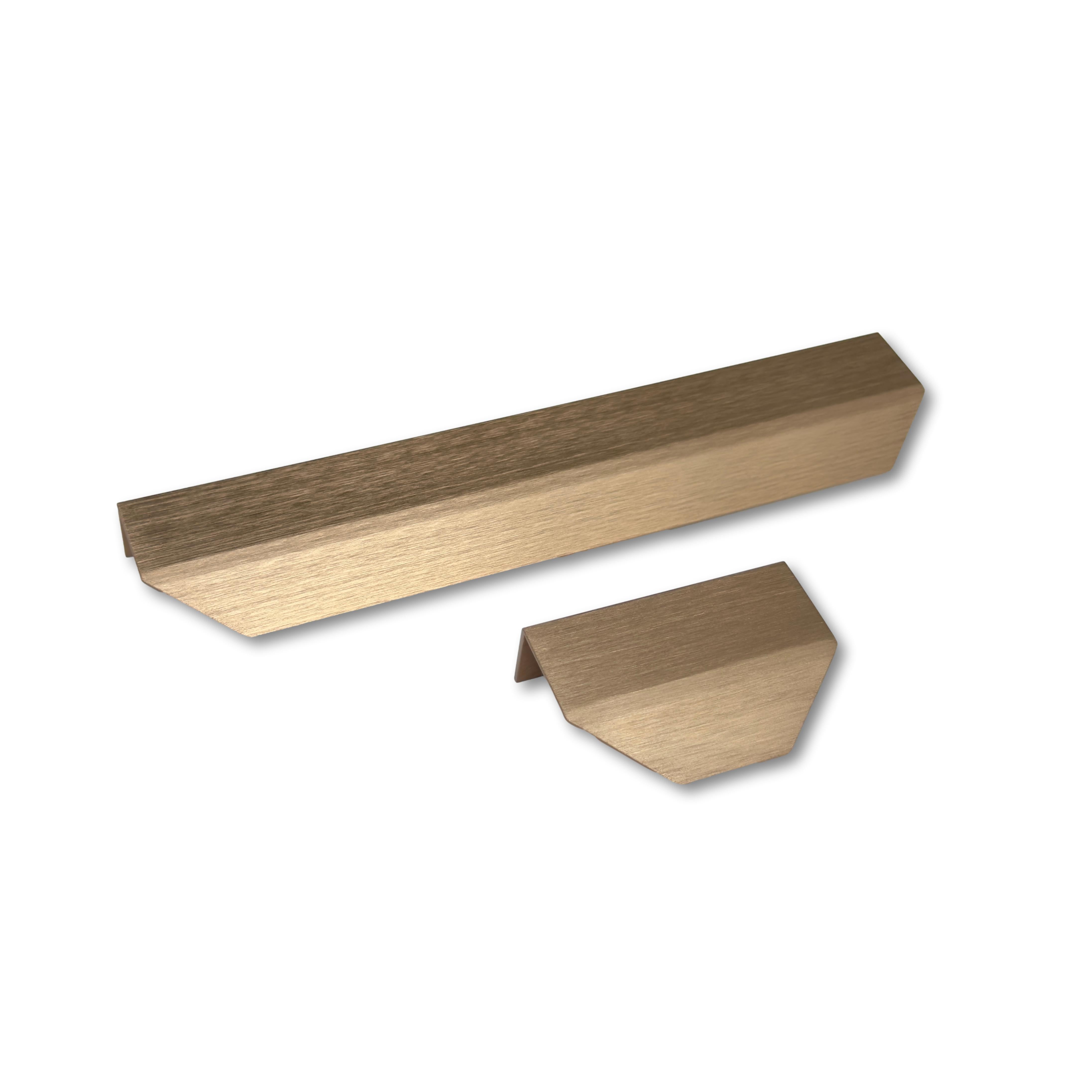 Matte Bronze Cabinet Drawer Pulls - Sleek Edge Handles for Modern Kitchen & Bathroom Cabinets - Perfect for Home Renovation & DIY Projects