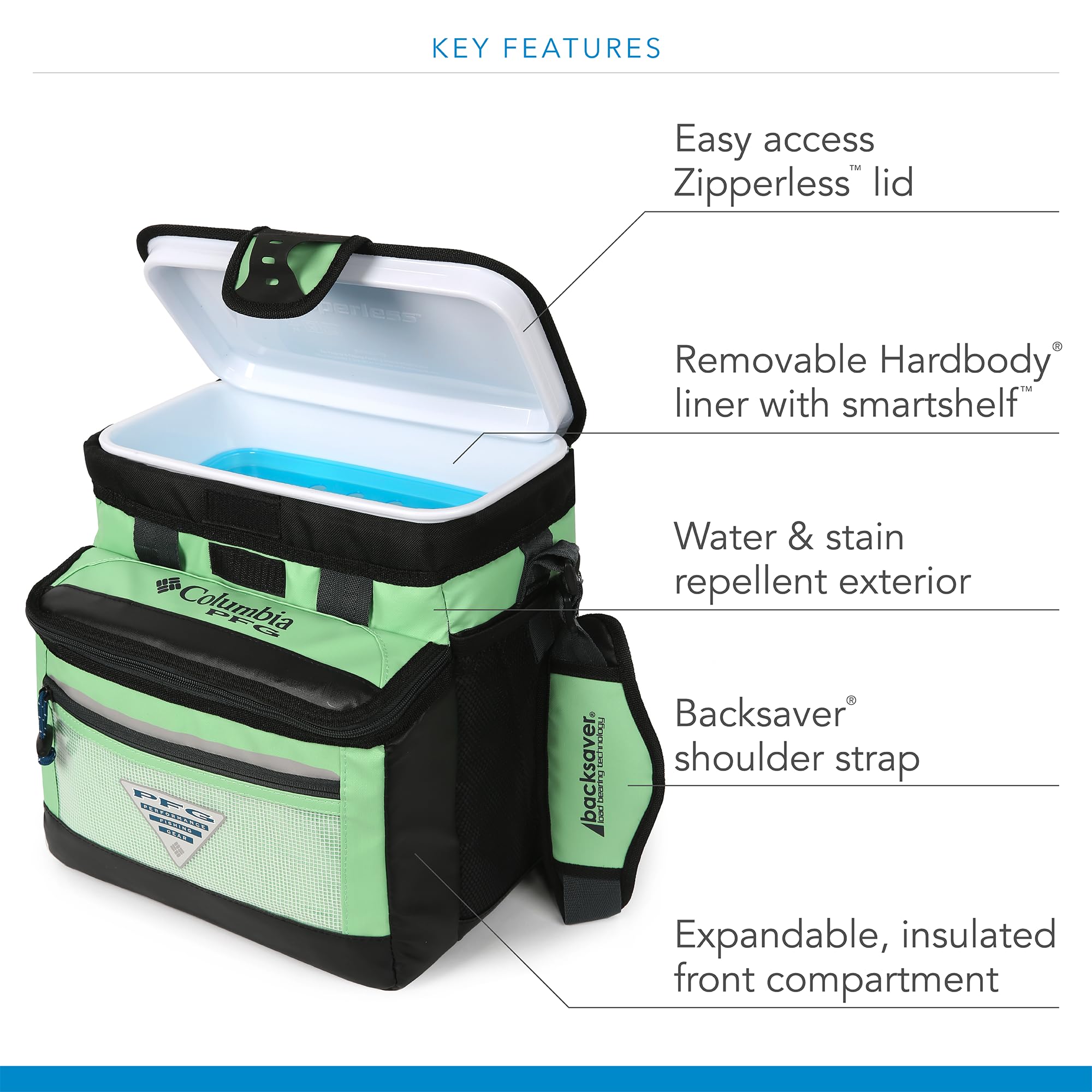 Columbia PFG Thermal Pack Coolers - Insulated Fishing & Outdoor Cooler Bags for Camping, Beach, Picnics & Tailgating - Keeps Drinks Cold for Hours