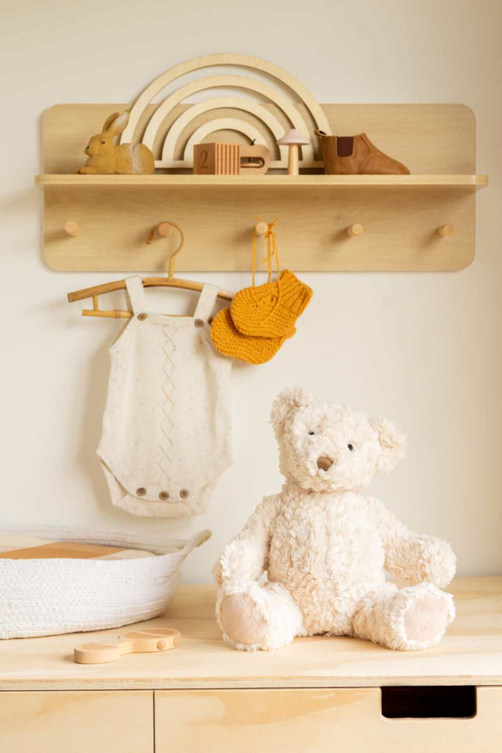 Jnr Freddy the Teddy Cream - Soft Plush Stuffed Animal Toy for Kids, Perfect for Cuddling, Gifts, and Nursery Decor
